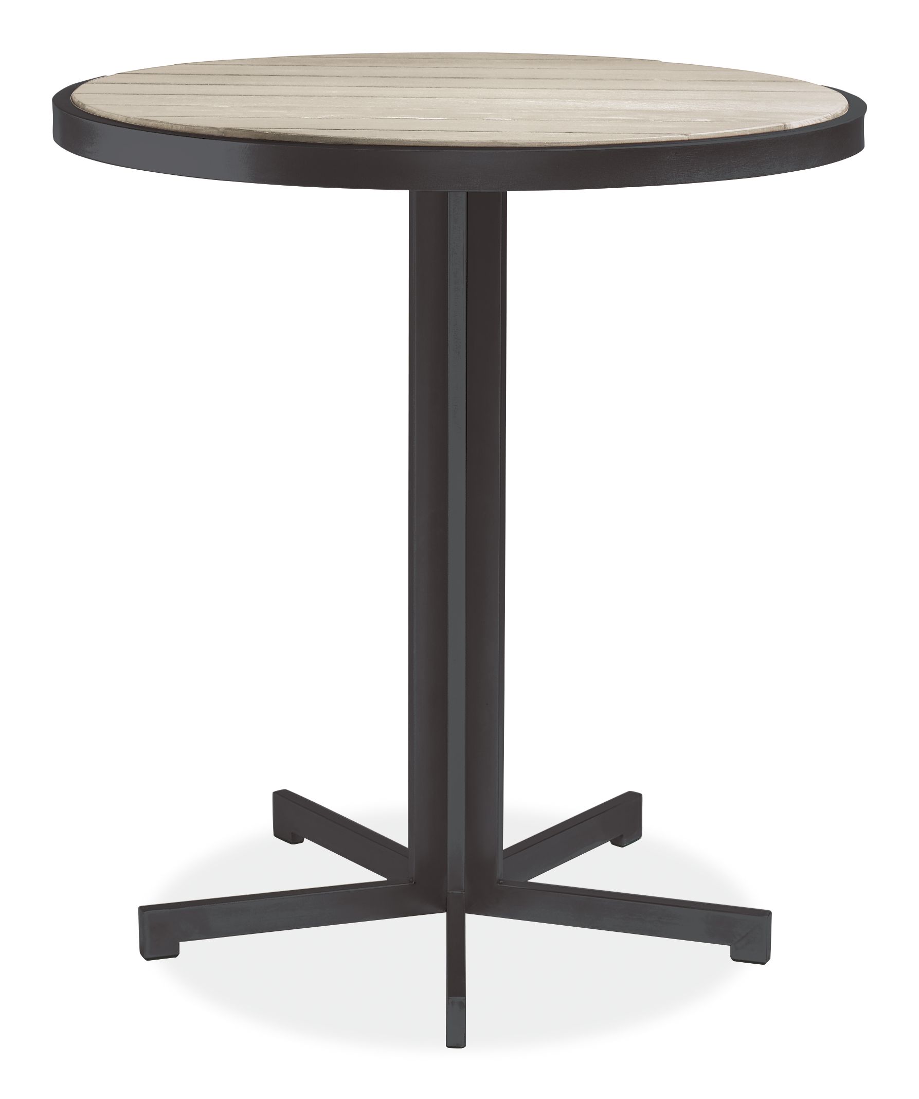 Montego 32 diam 35h Counter Table in Thermally Modified Ash with Graphite