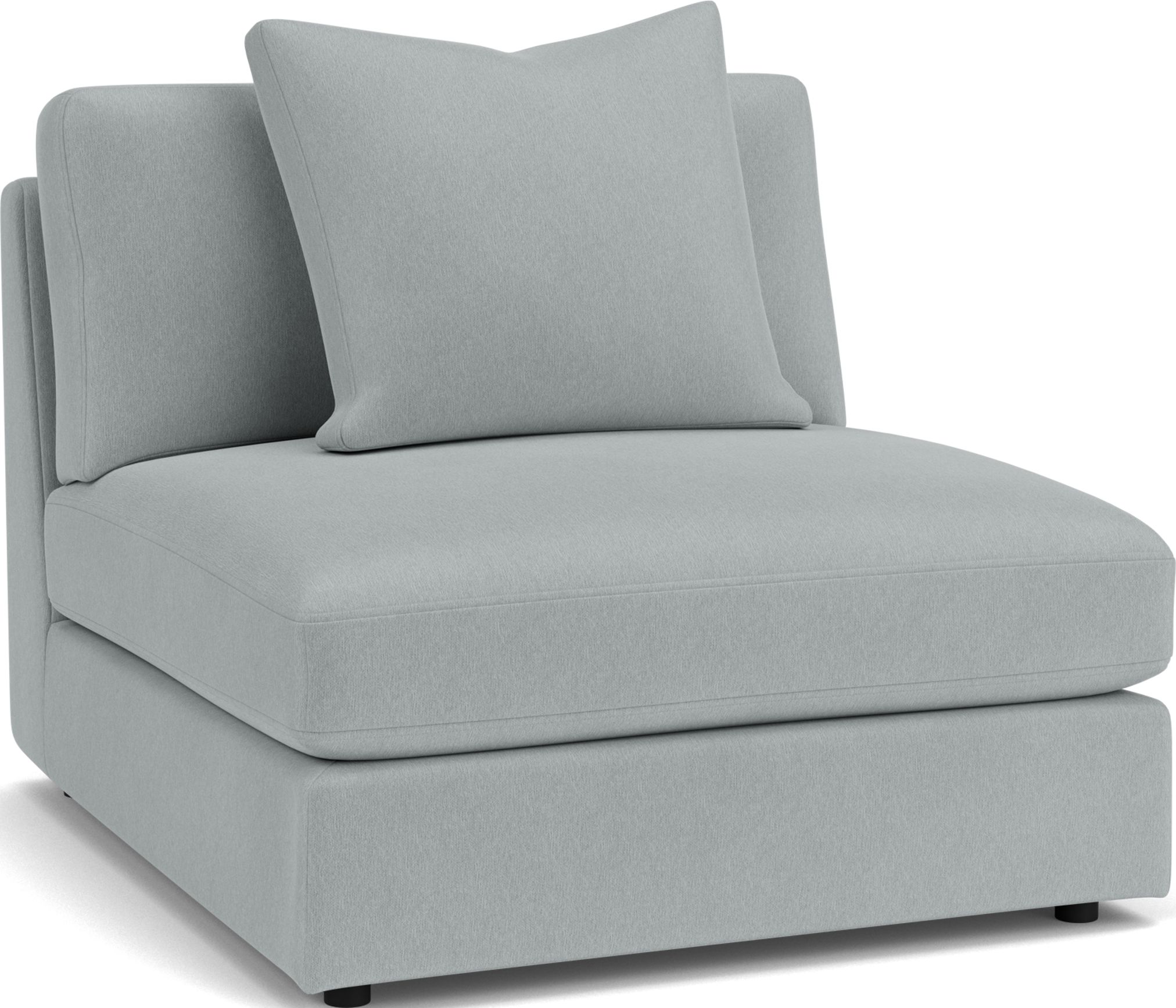 Linger Deep Armless Chair in Flint Sky