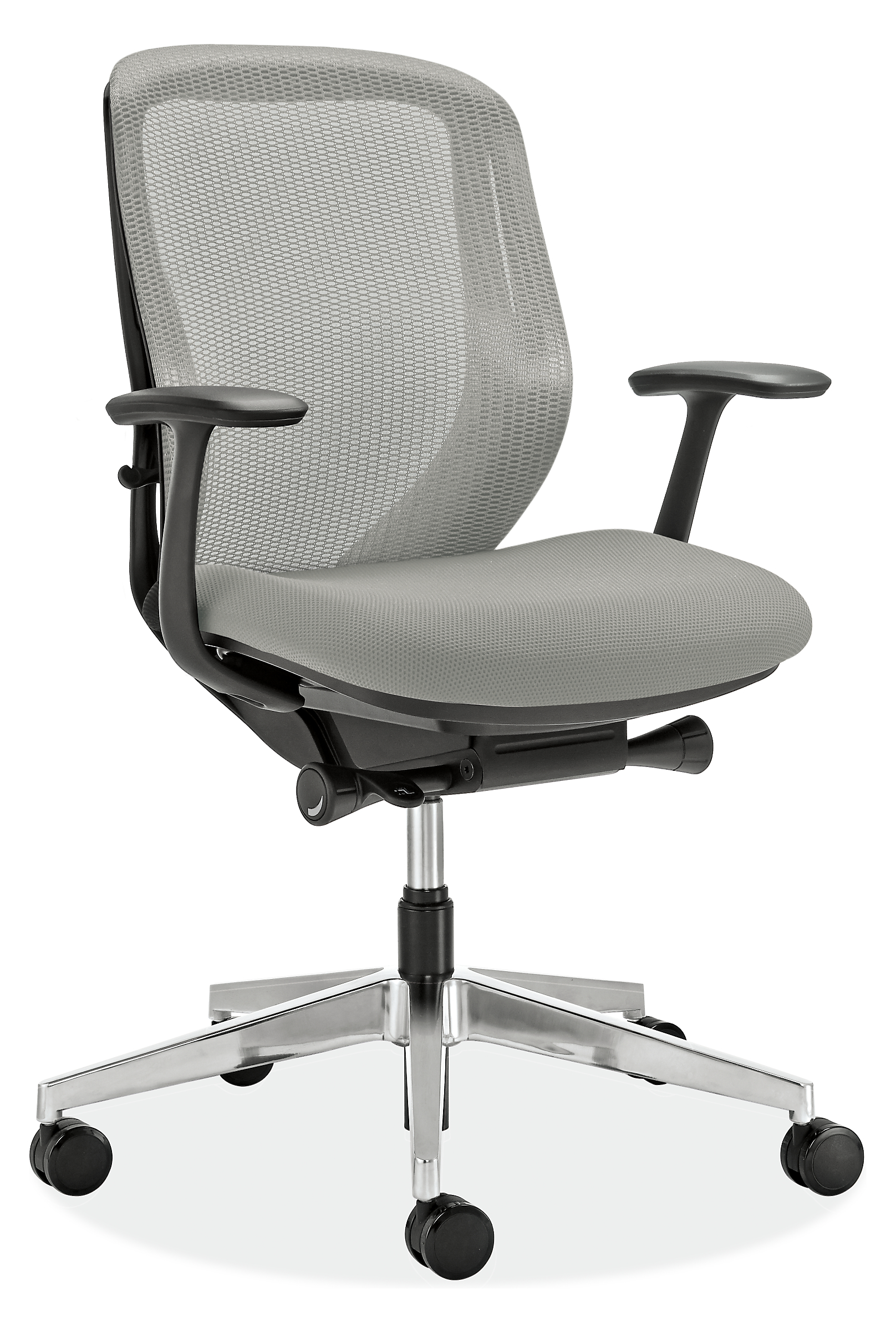 Sylphy® Mid-back Office Chair in Black with Light Grey Mesh