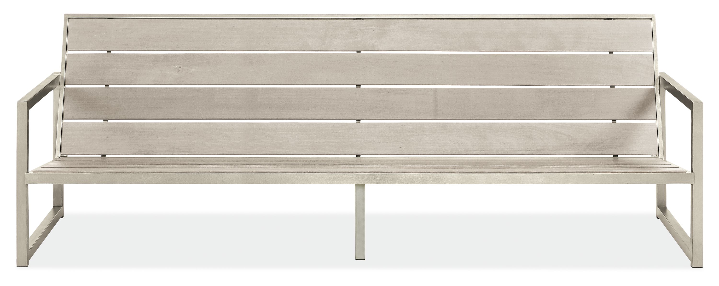 Montego 97" Sofa in Thermally Modified Ash with Stainless Steel