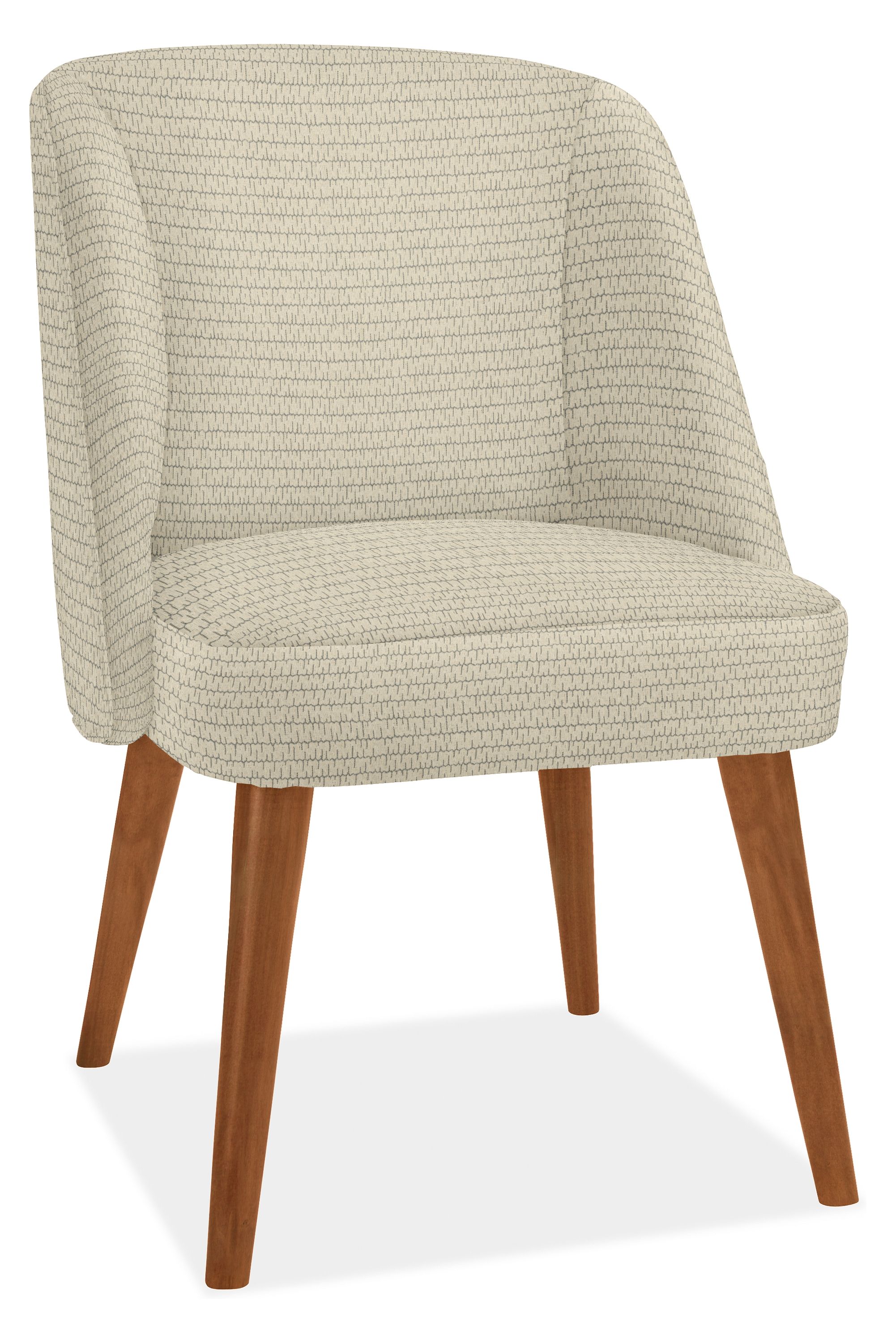 Cora Side Chair in Holtz Ivory with Mocha Legs