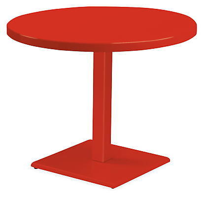 Maris Round Table Modern Outdoor, Round Red Table