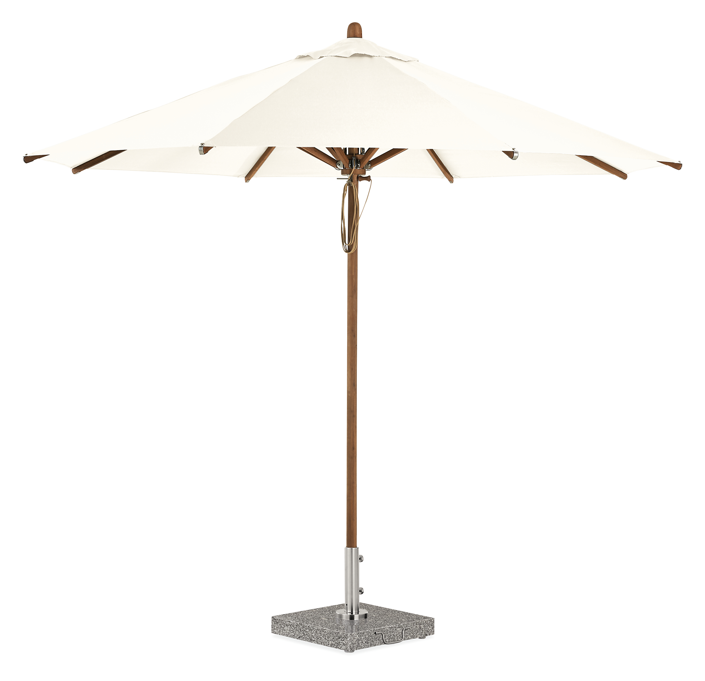 Cirro 10' Patio Umbrella White with Bamboo Pole