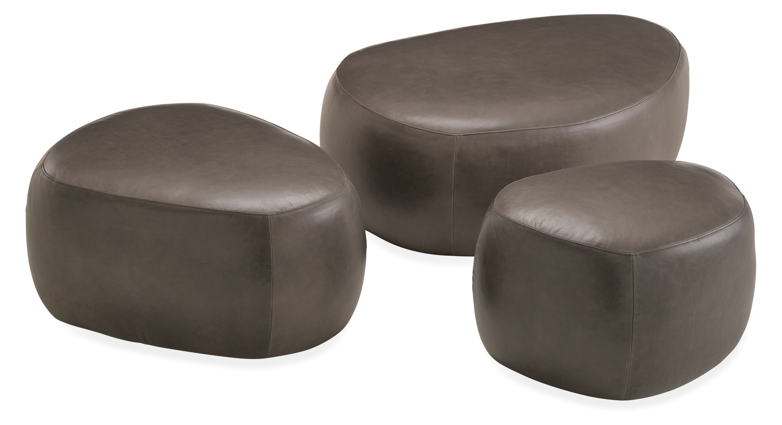 Asher Leather Ottoman Ensemble