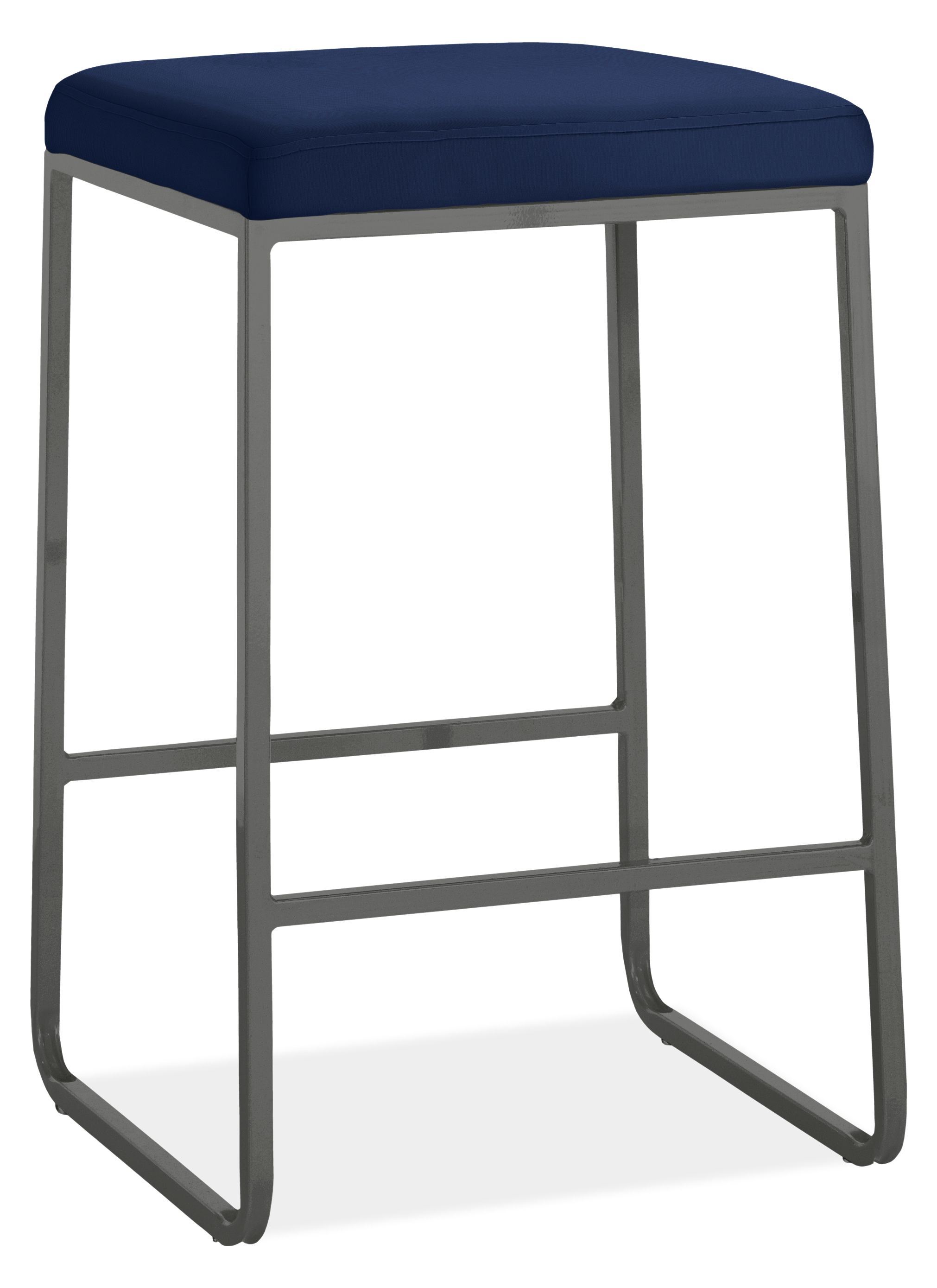 Collins Counter Stool in Sunbrella Canvas Navy with Graphite Frame