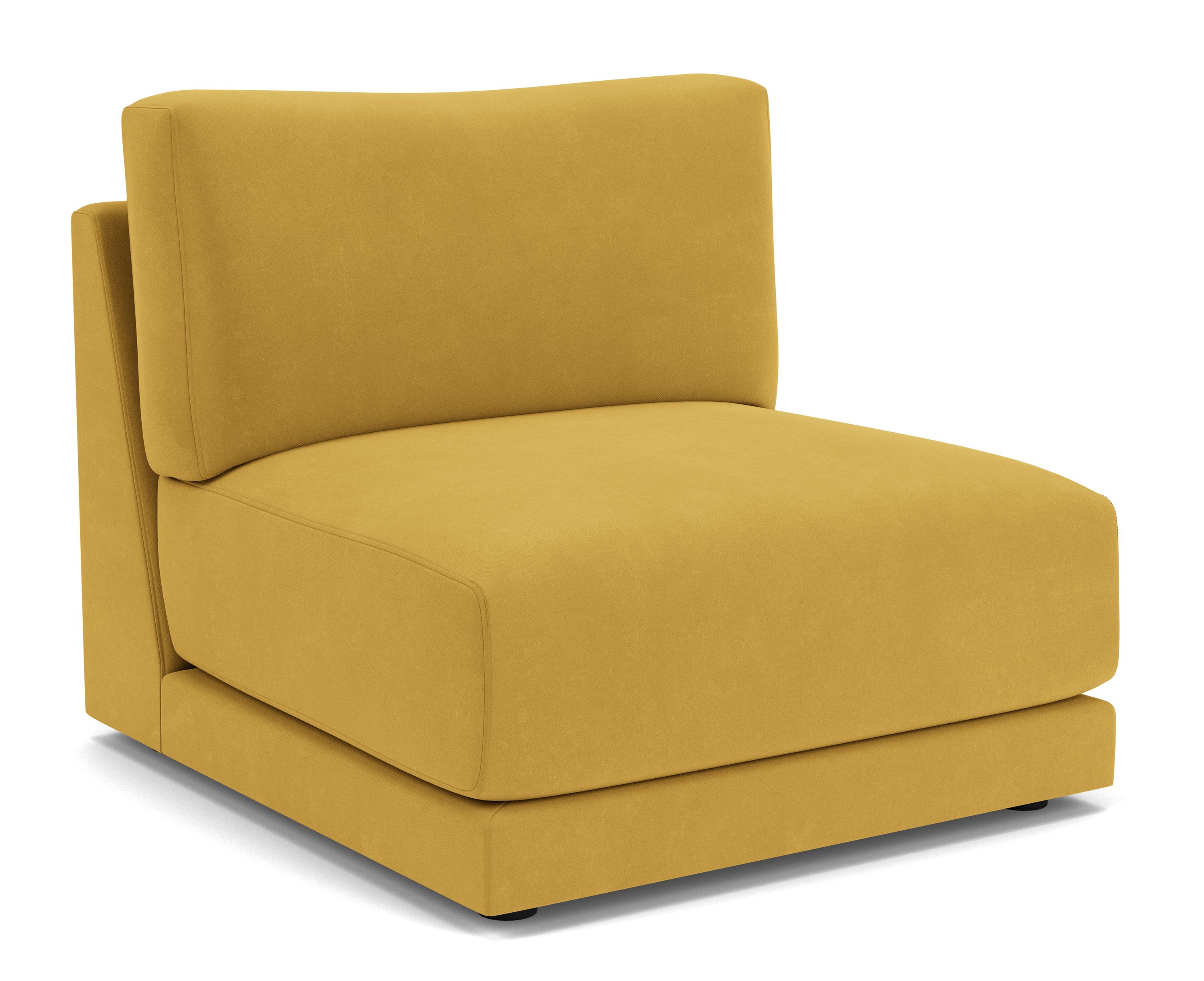 Clemens Armless Chair in View Mustard