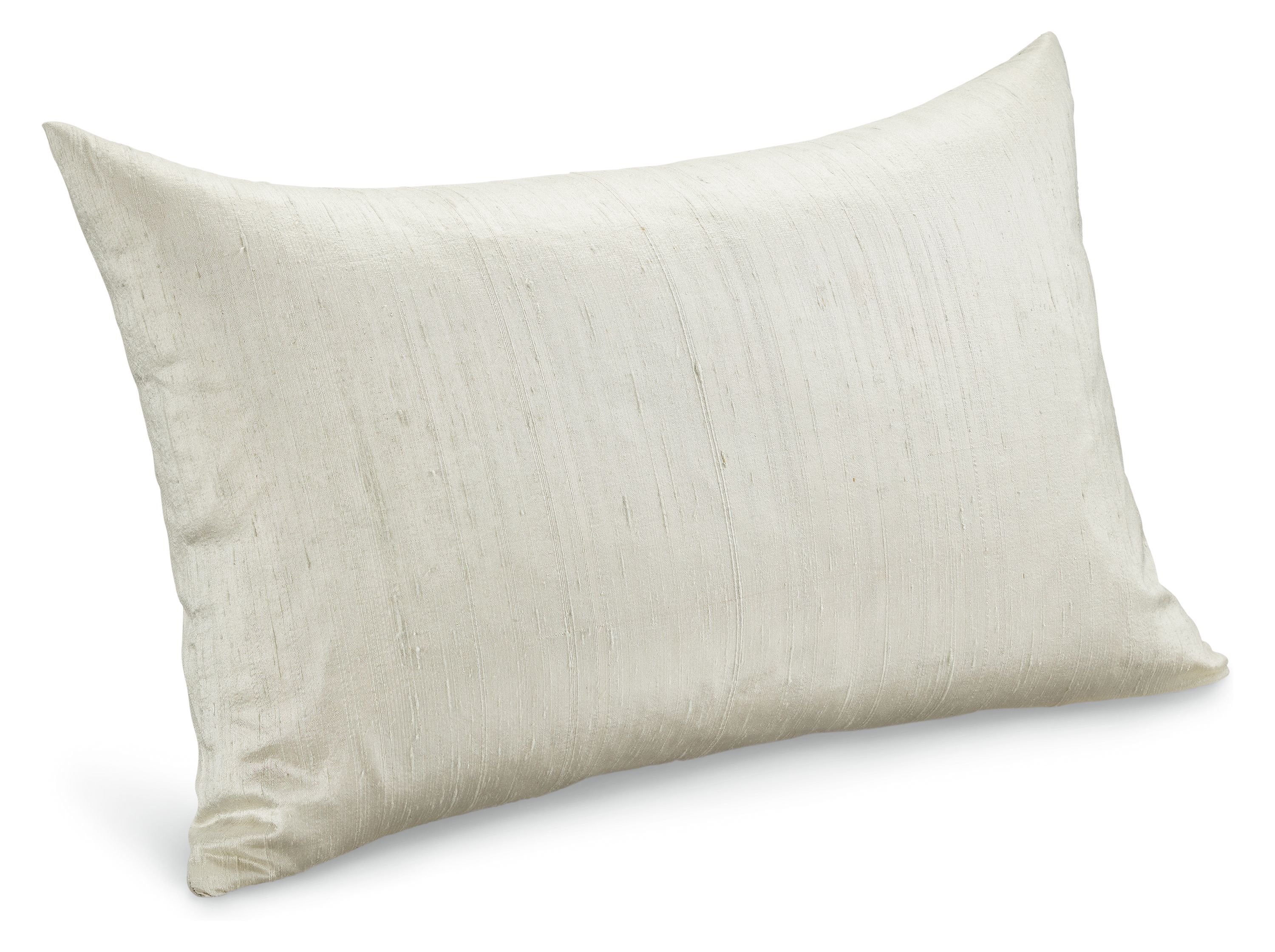 Silk 20w 13h Throw Pillow Cover in Ivory