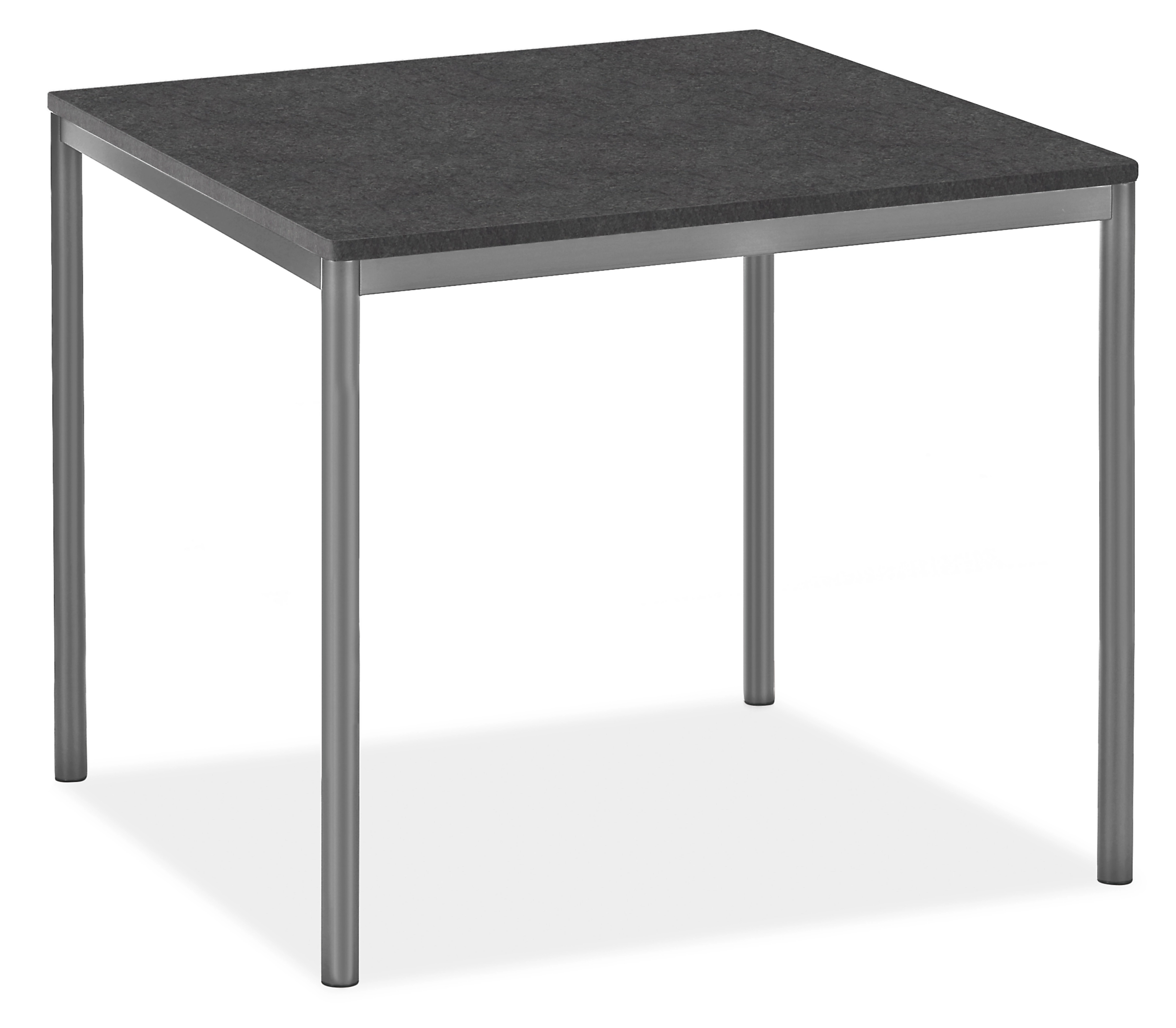 Westbrook 36w 36d Dining Table with Mesabi Black Top & Graphite Base