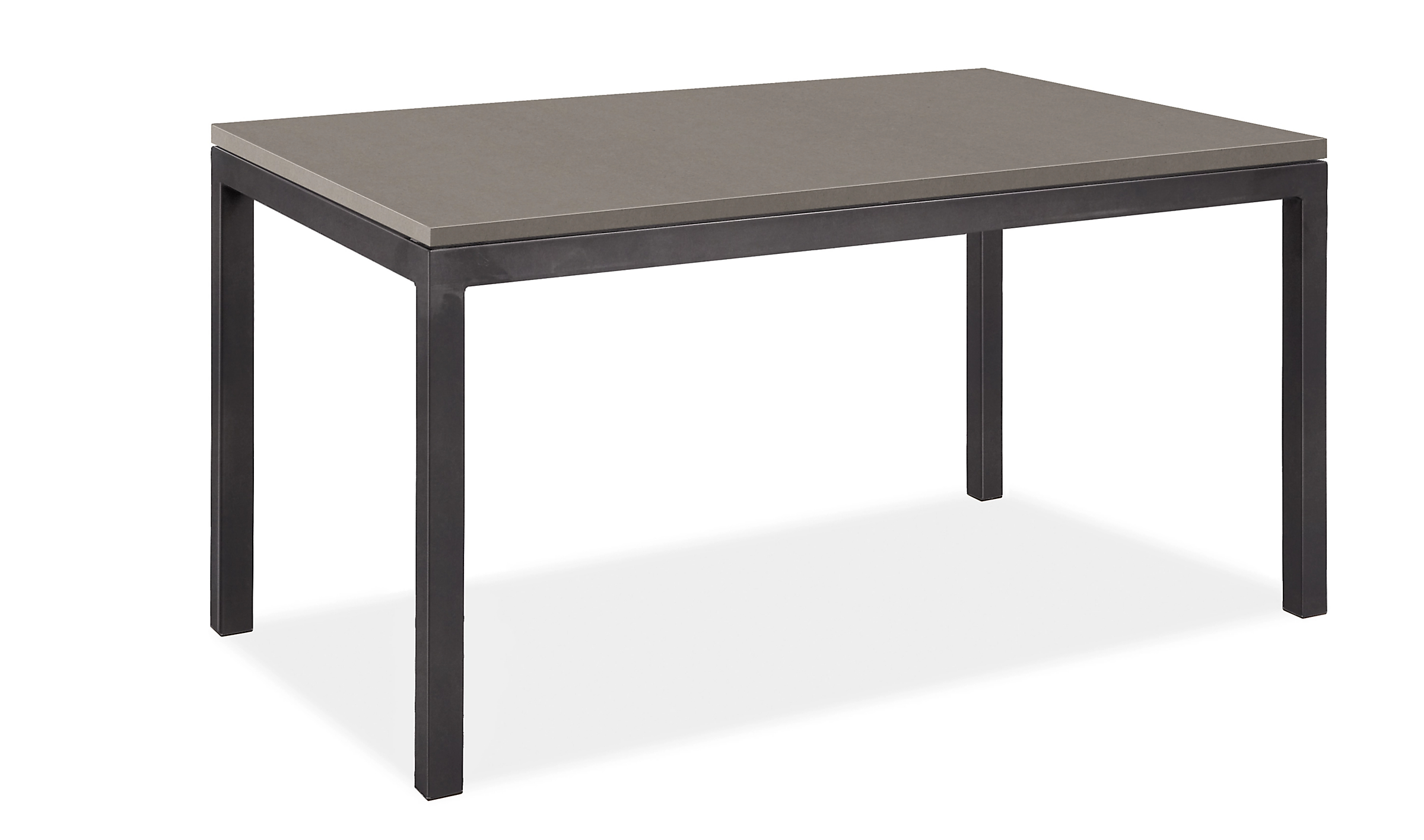 Parsons 60w 30d 29h Natural Steel 2" Table with Quartz Composite Top Fog