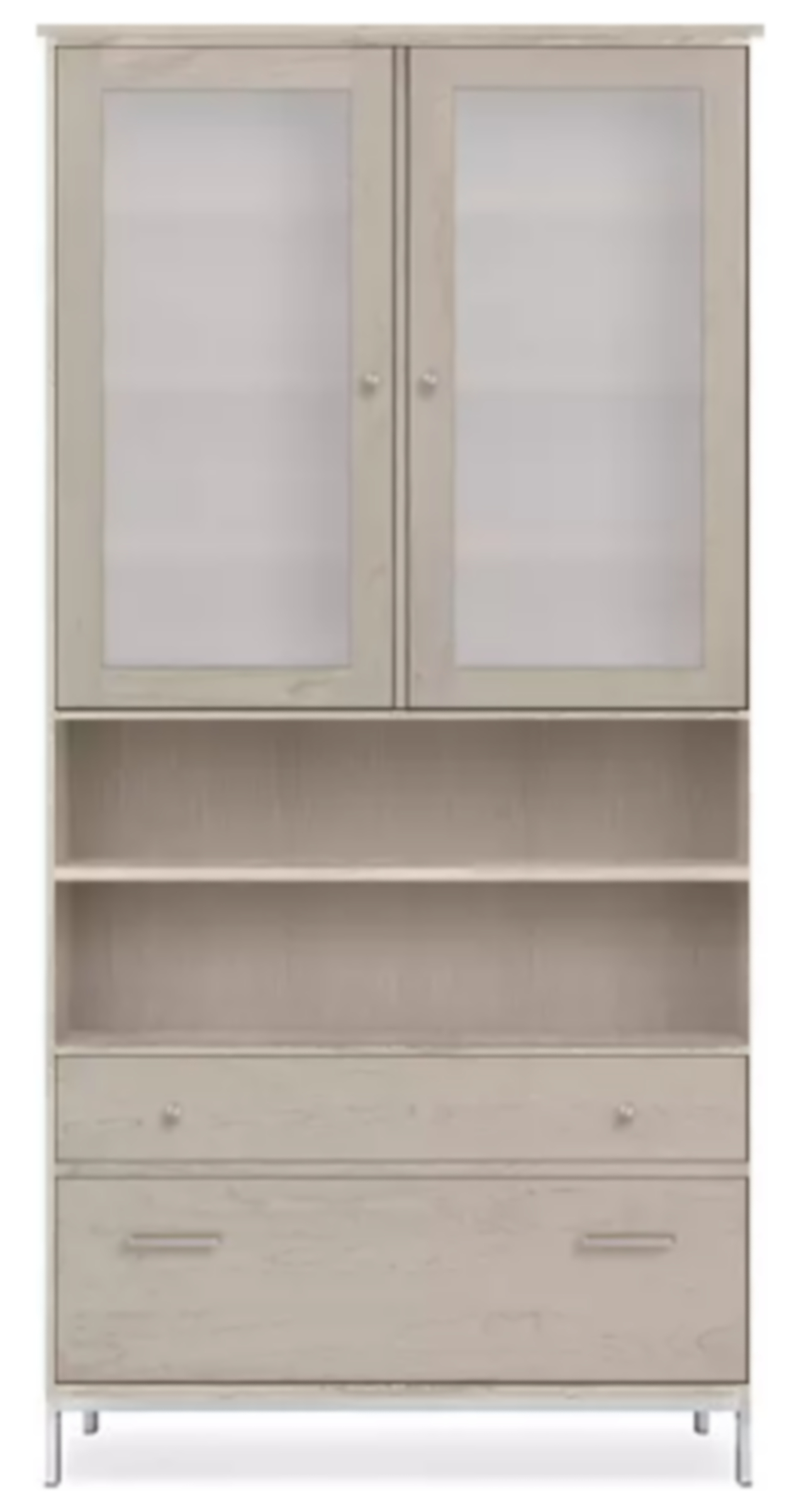 Linear 40w 20d 84h Cabinet in Shell with Stainless Steel