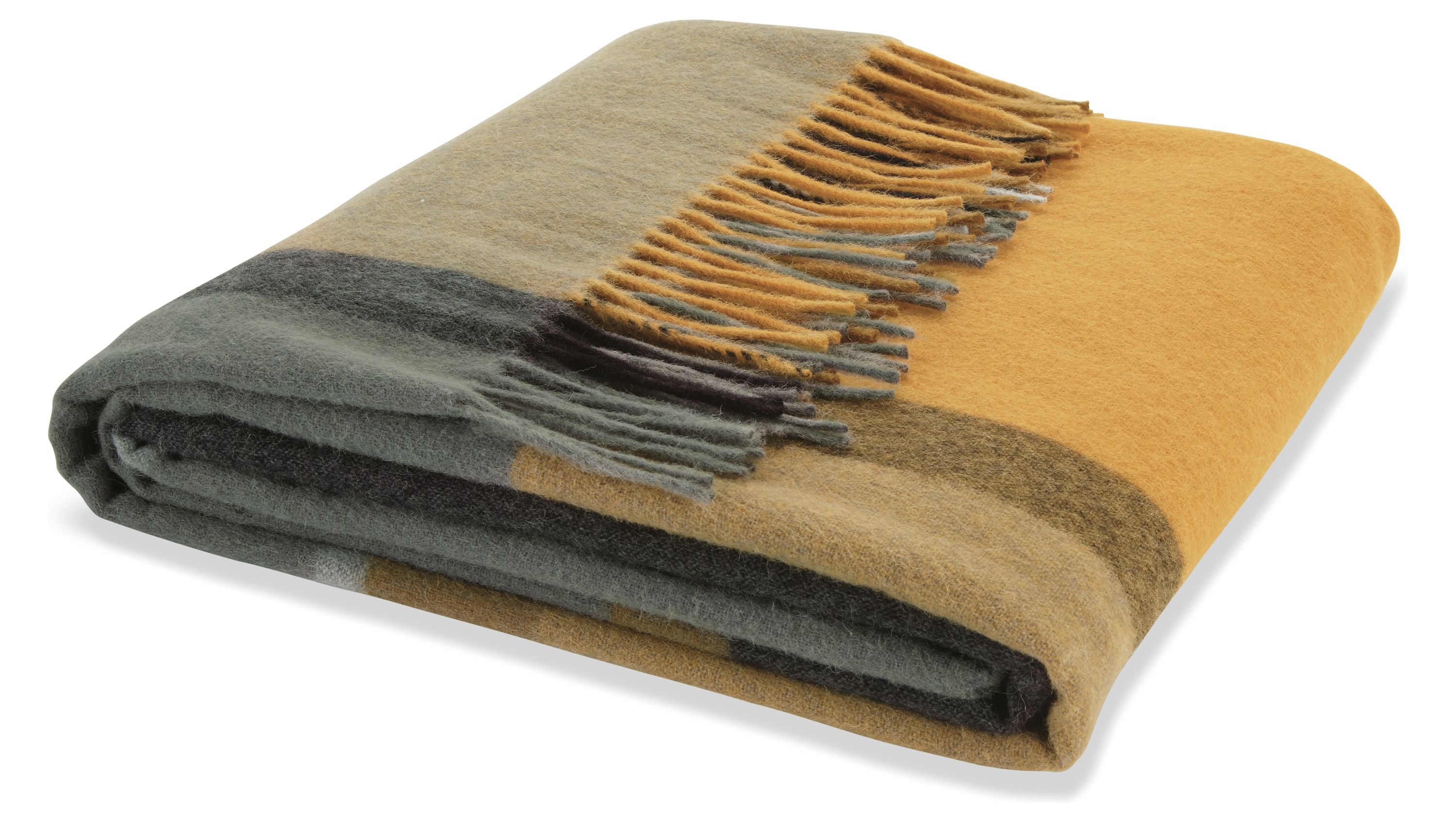 Horizon Plaid Alpaca-blend Throw