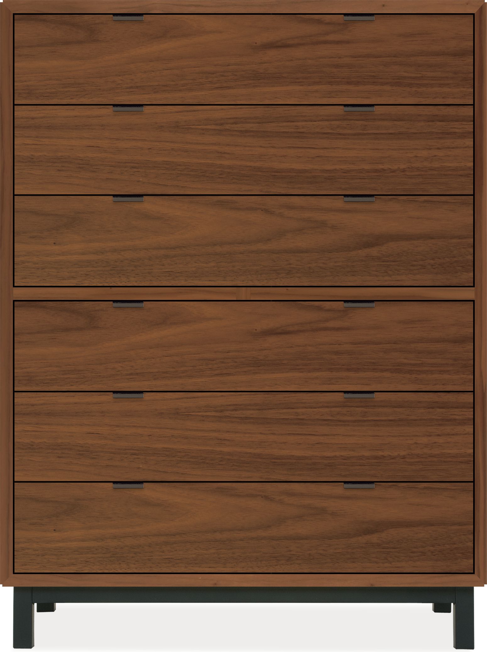 Copenhagen 39w 16d 52h Cabinet in Walnut with Natural Steel