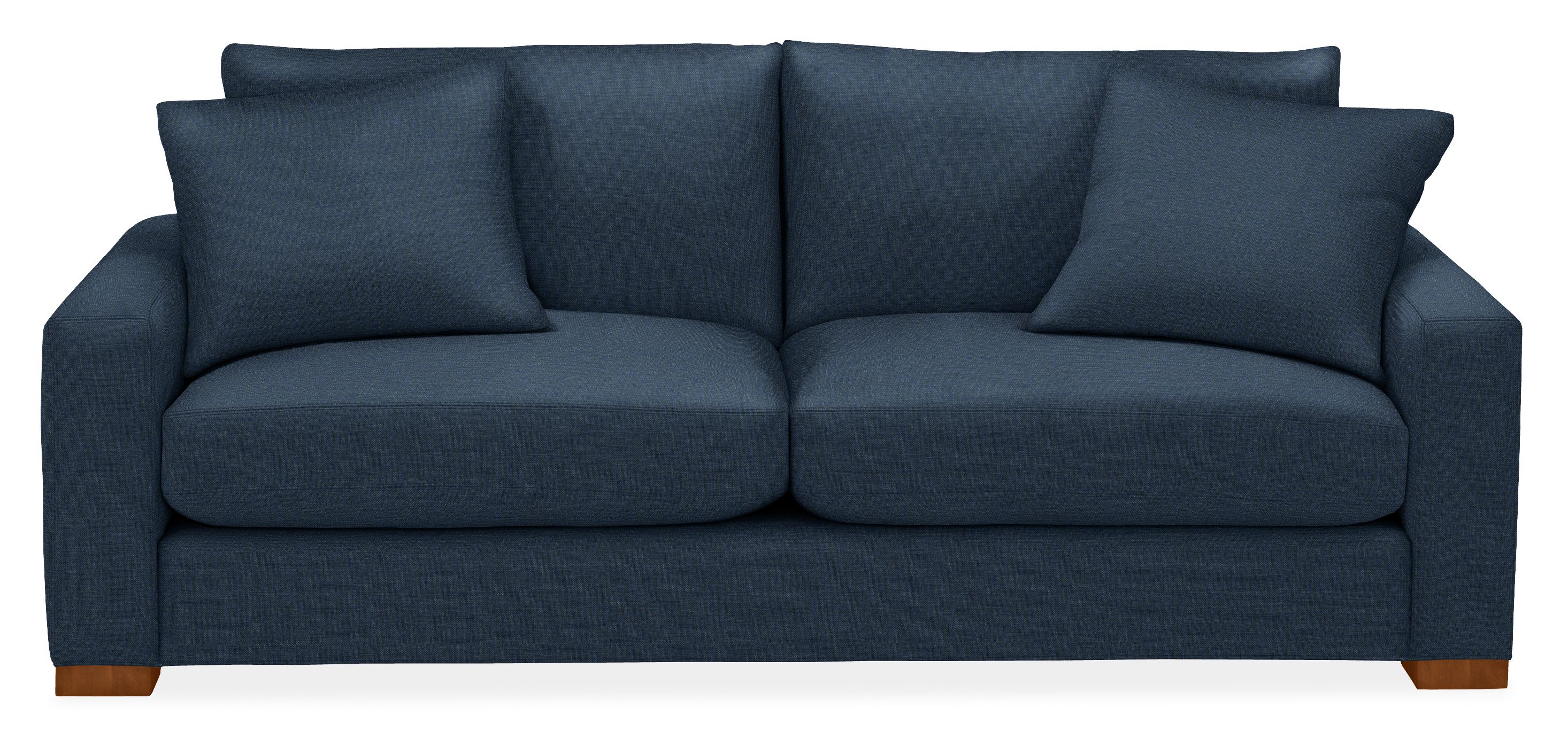 Metro Deep 88" Sofa in Sumner Navy with Mocha Legs