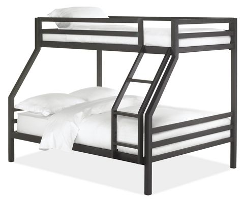 modern white bunk bed