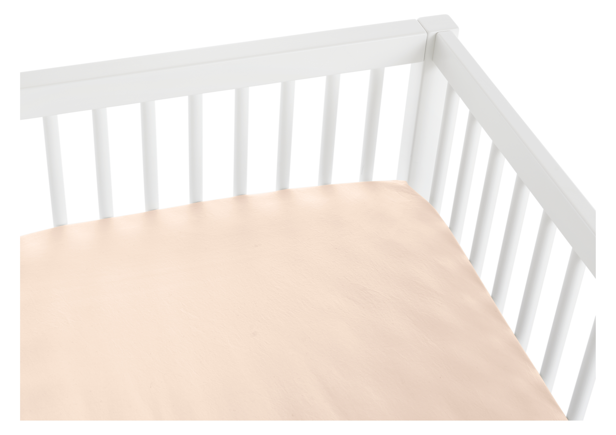Signature Percale Crib Fitted Sheet in Blush