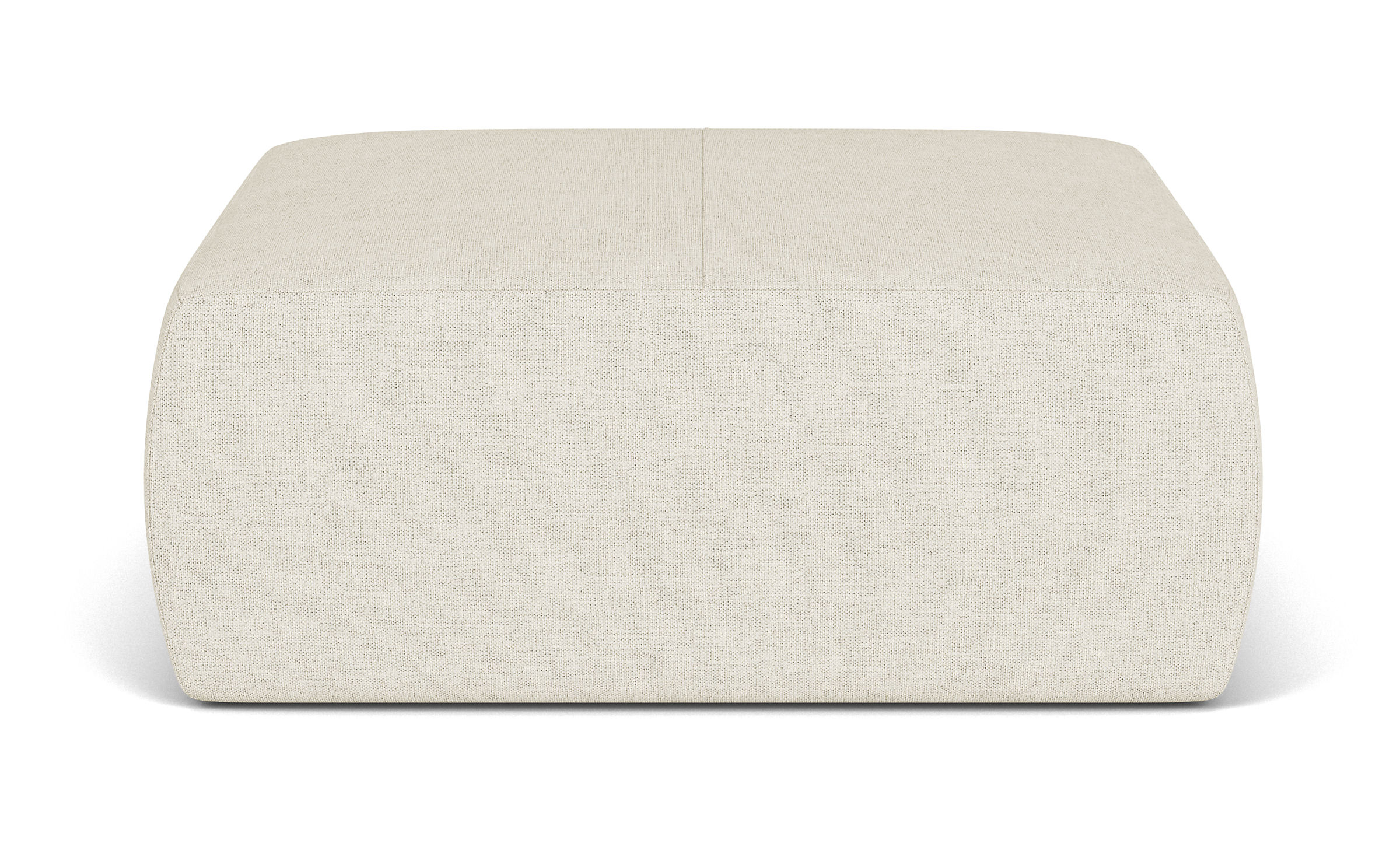 Lind 36w 36d 16h Square Ottoman in Sumner Ivory