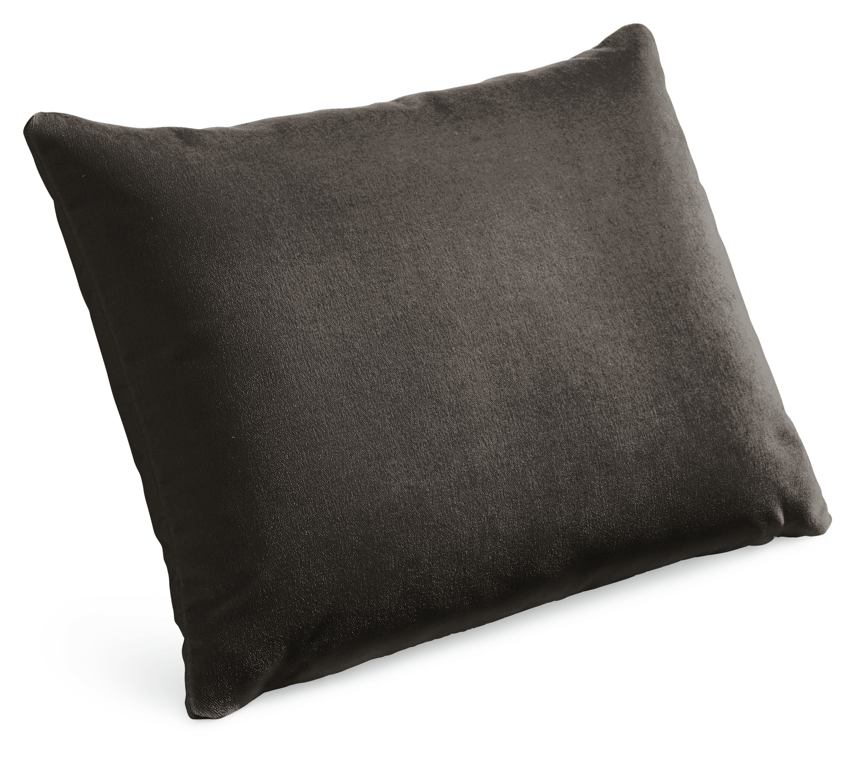 Velvet 22w 16h Throw Pillow Cover in Charcoal
