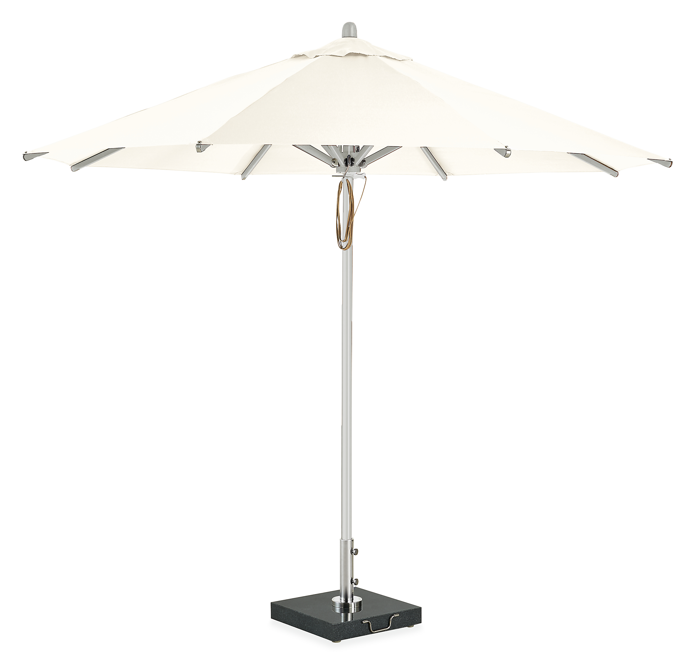 Cirro 10' Patio Umbrella in White with Aluminum Pole
