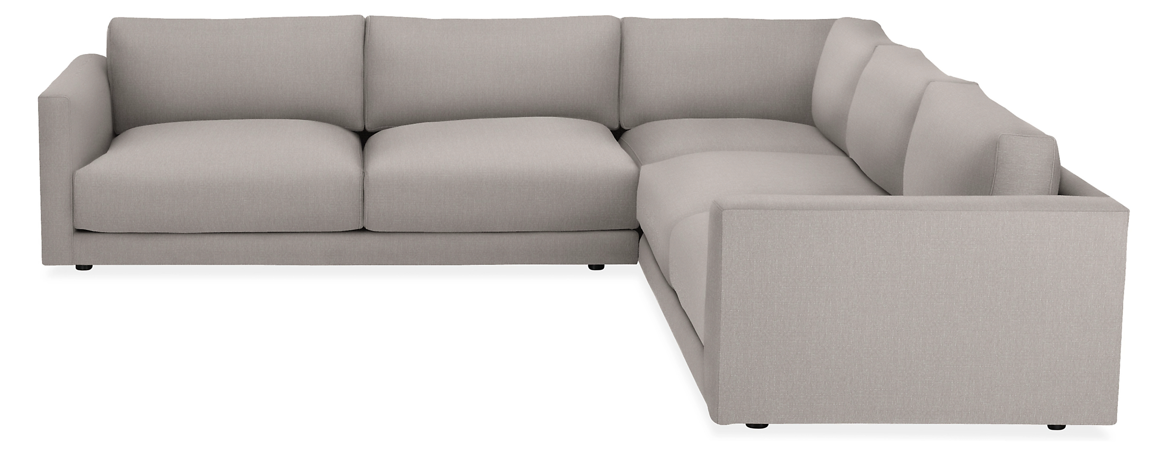 Clemens Deep 125x125" Three-Piece Sectional in Hines Grey