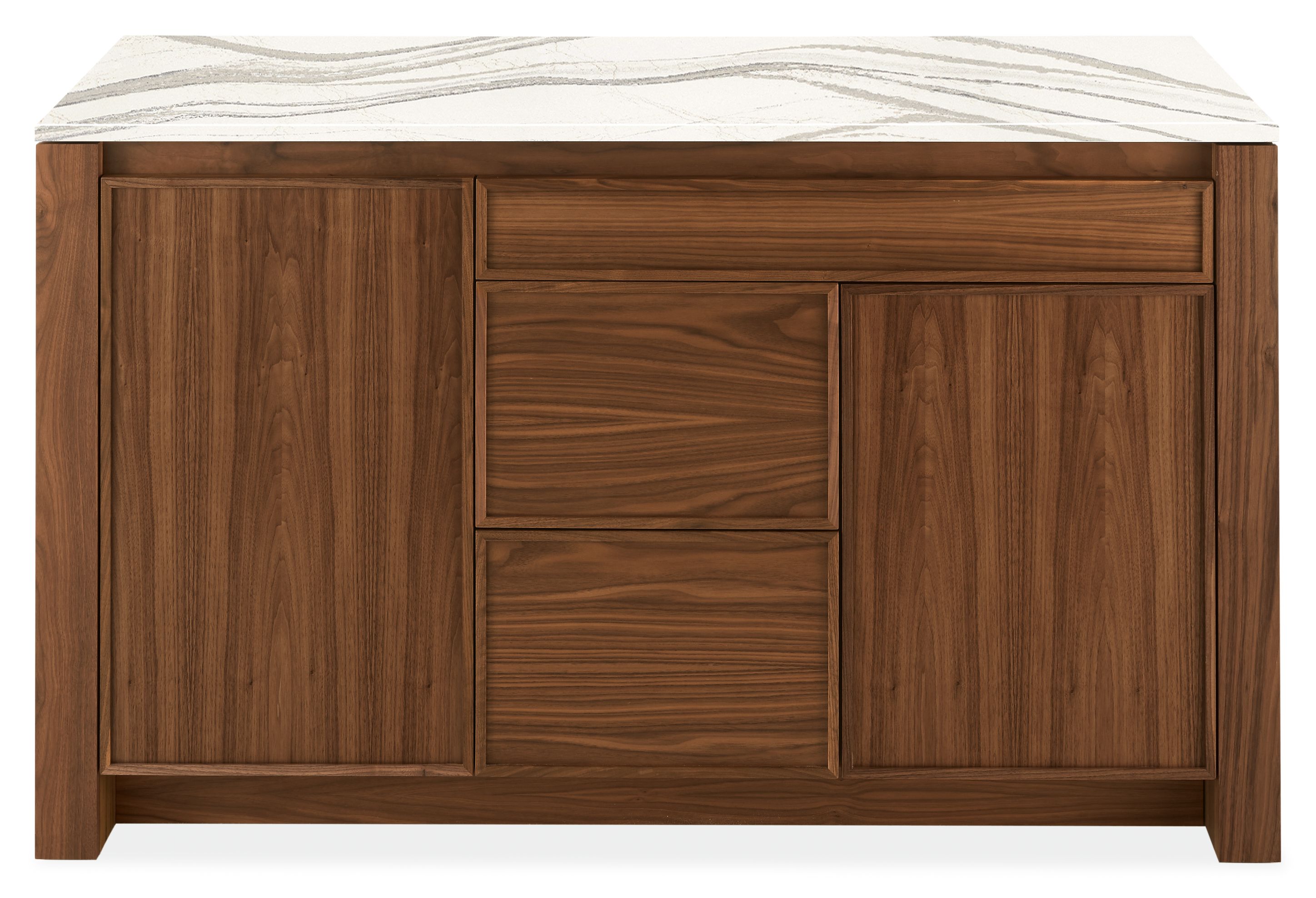 Amherst 60w 30d 36h Island in Walnut with Cambria Brittanica Top