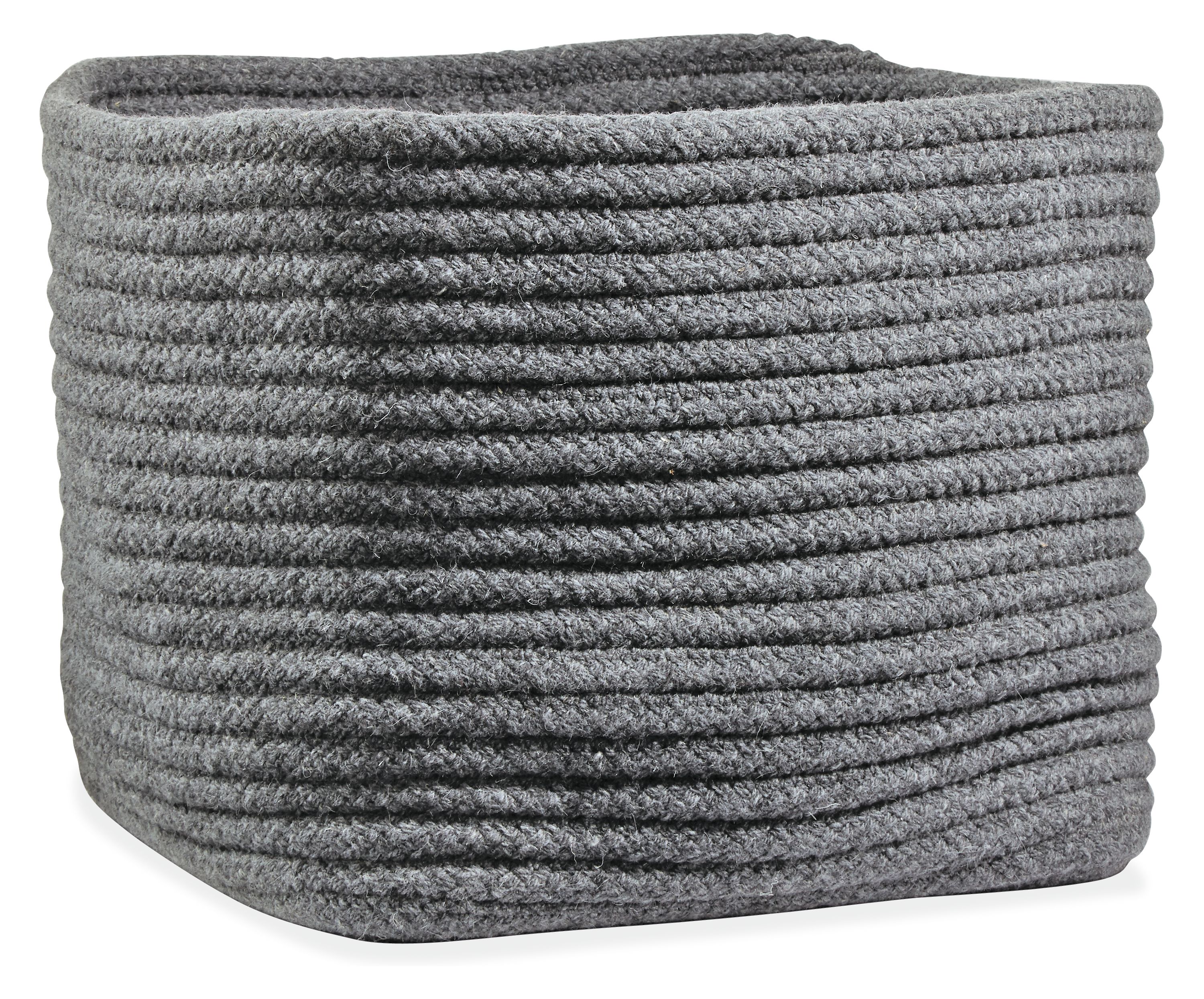 Kori 16w 16d 16h Square Storage Basket in Charcoal