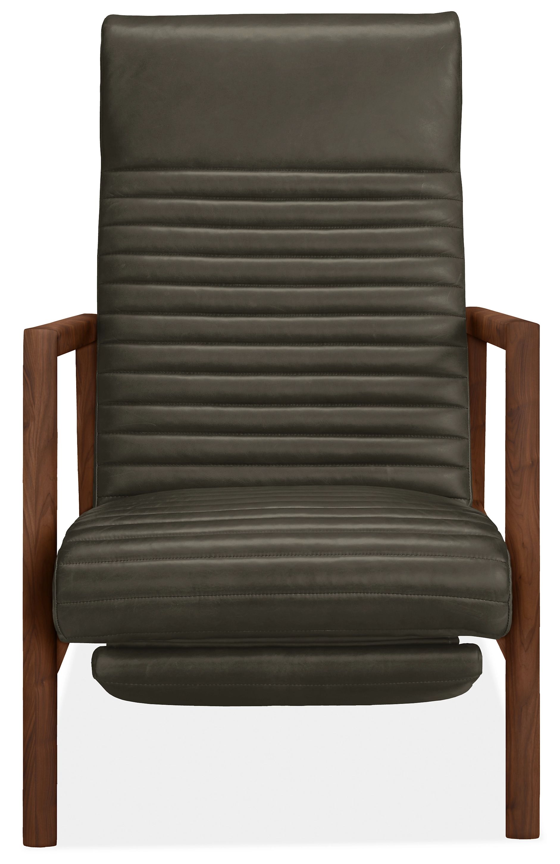 Nilsen Recliner with Walnut in Vento Smoke Leather