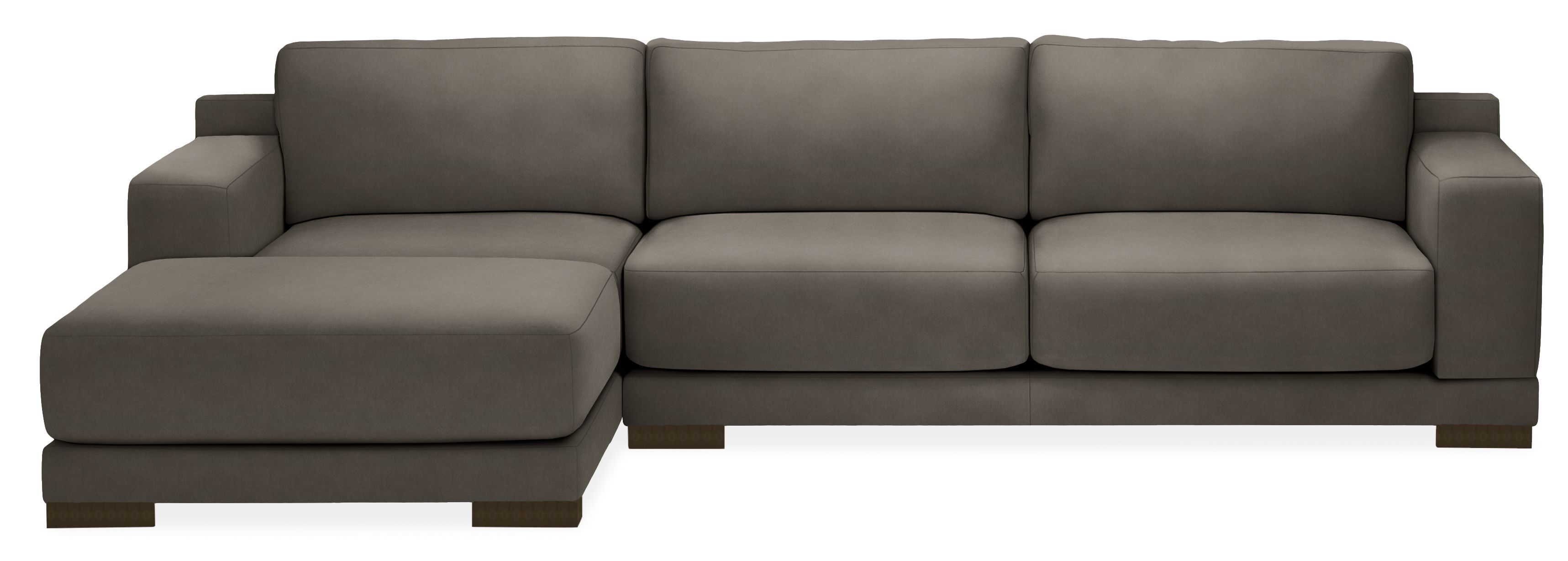 Mira 114" Sofa with Left-Arm Chaise in Banks Charcoal