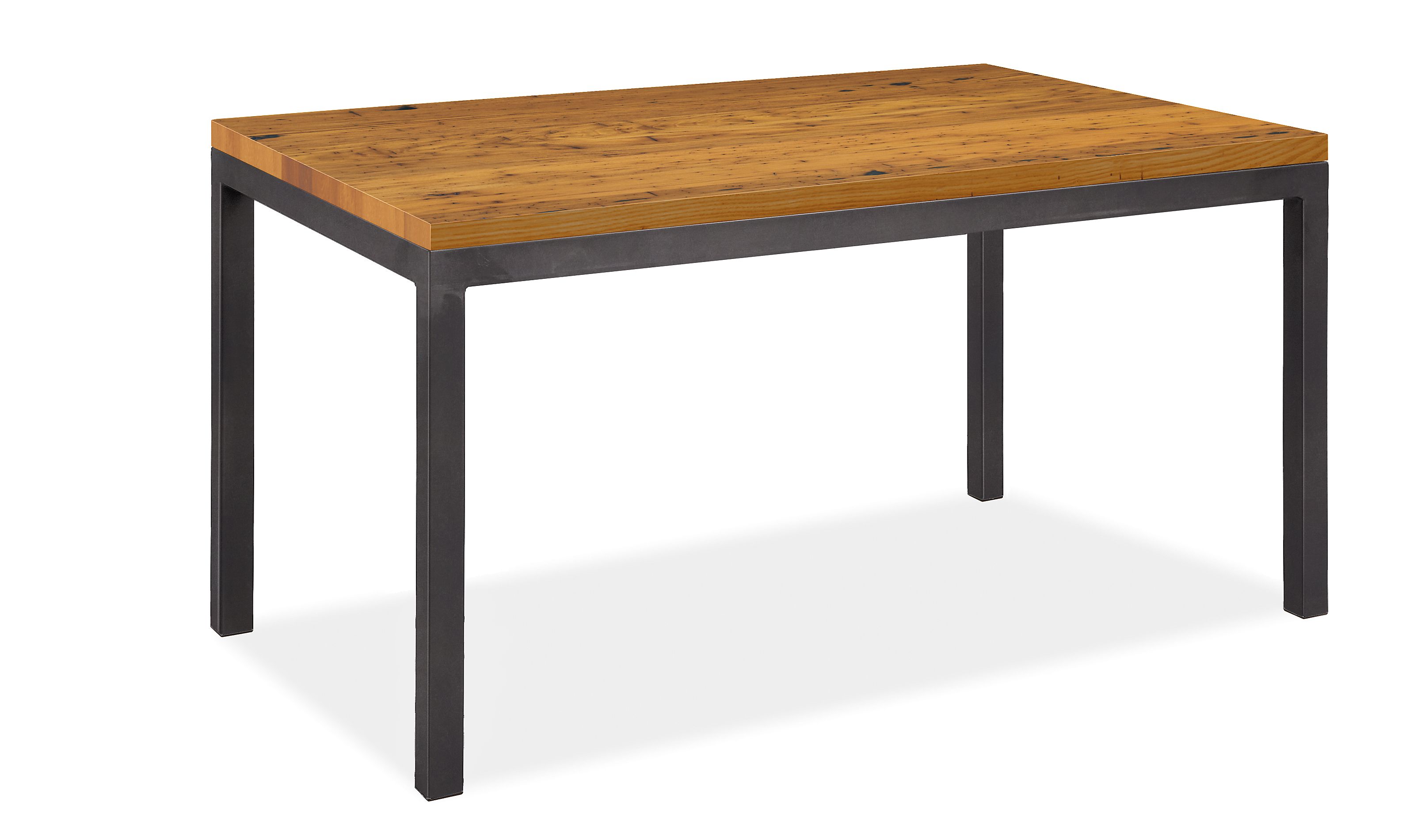 Parsons 60w 36d Dining Table w/Reclaimed Chestnut Top and Natural Steel Legs