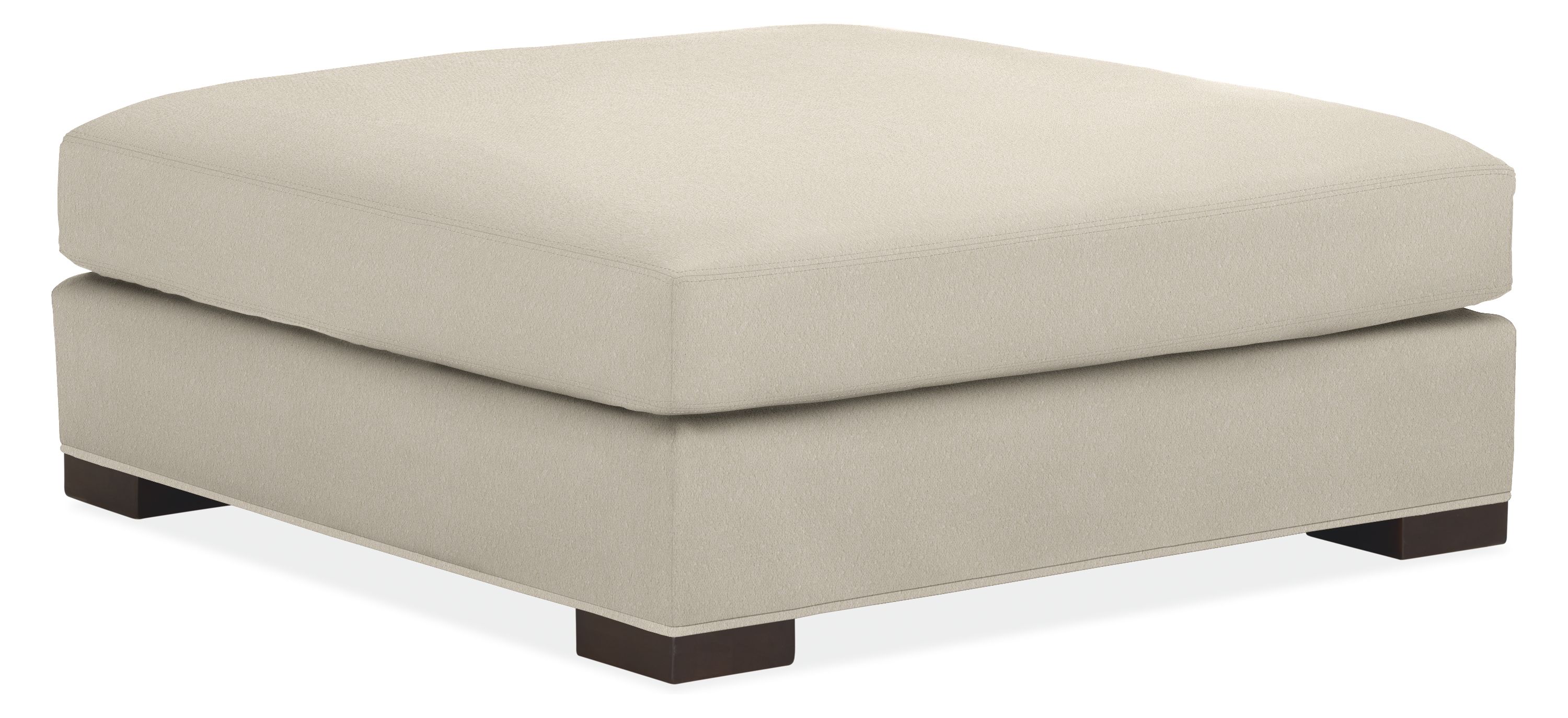 Metro Deep 43w 43d 18h Square Ottoman in Declan Ivory