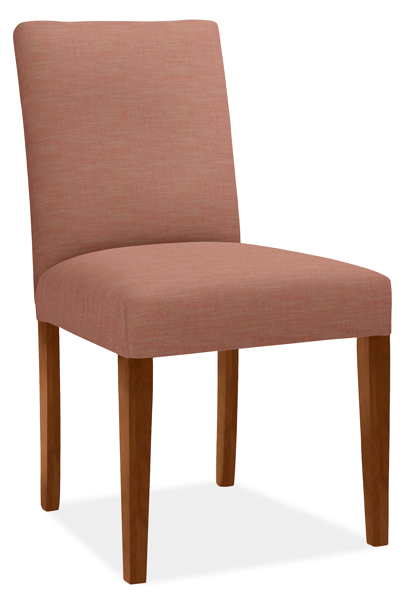 Peyton Side Chair in Destin Coral with Mocha Legs