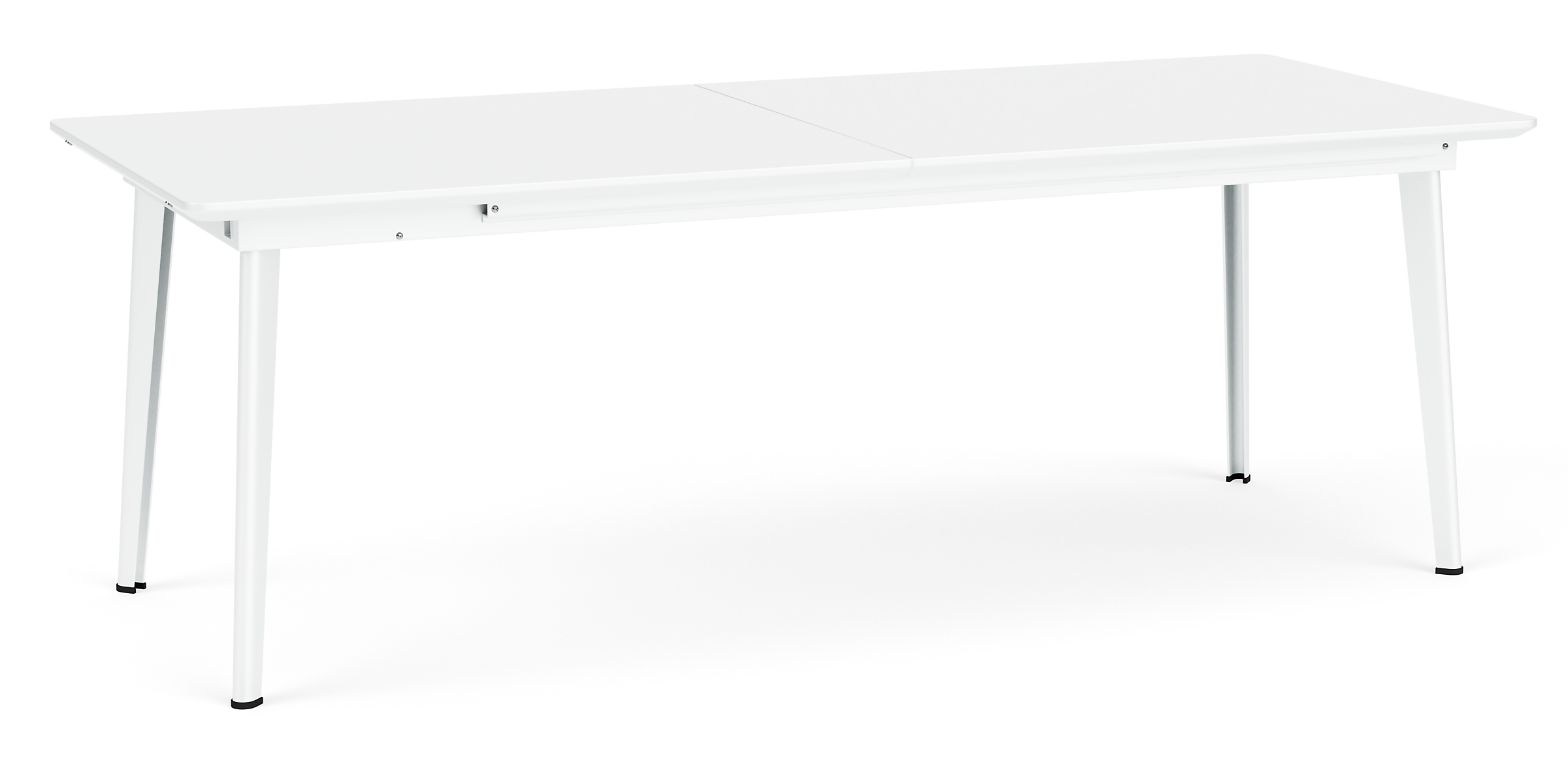 Vista 87w 36d 30h Extension Table with One 44" Leaf in Bright White