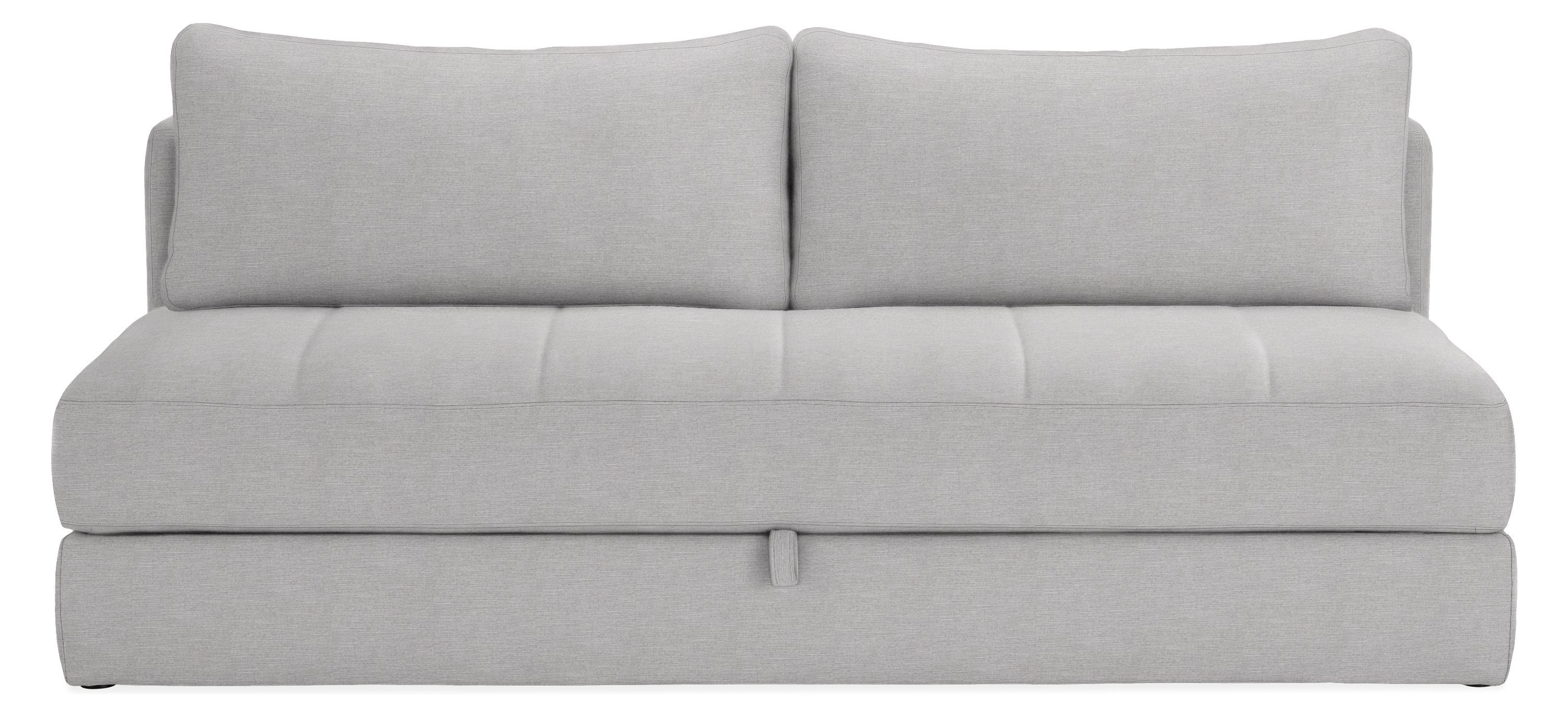 Bruno Convertible Sleeper Sofa Modern, 60 Armless Sleeper Sofa