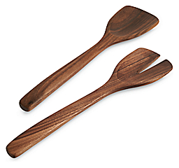 Moore 12" Wooden Spoon/Fork Salad Set