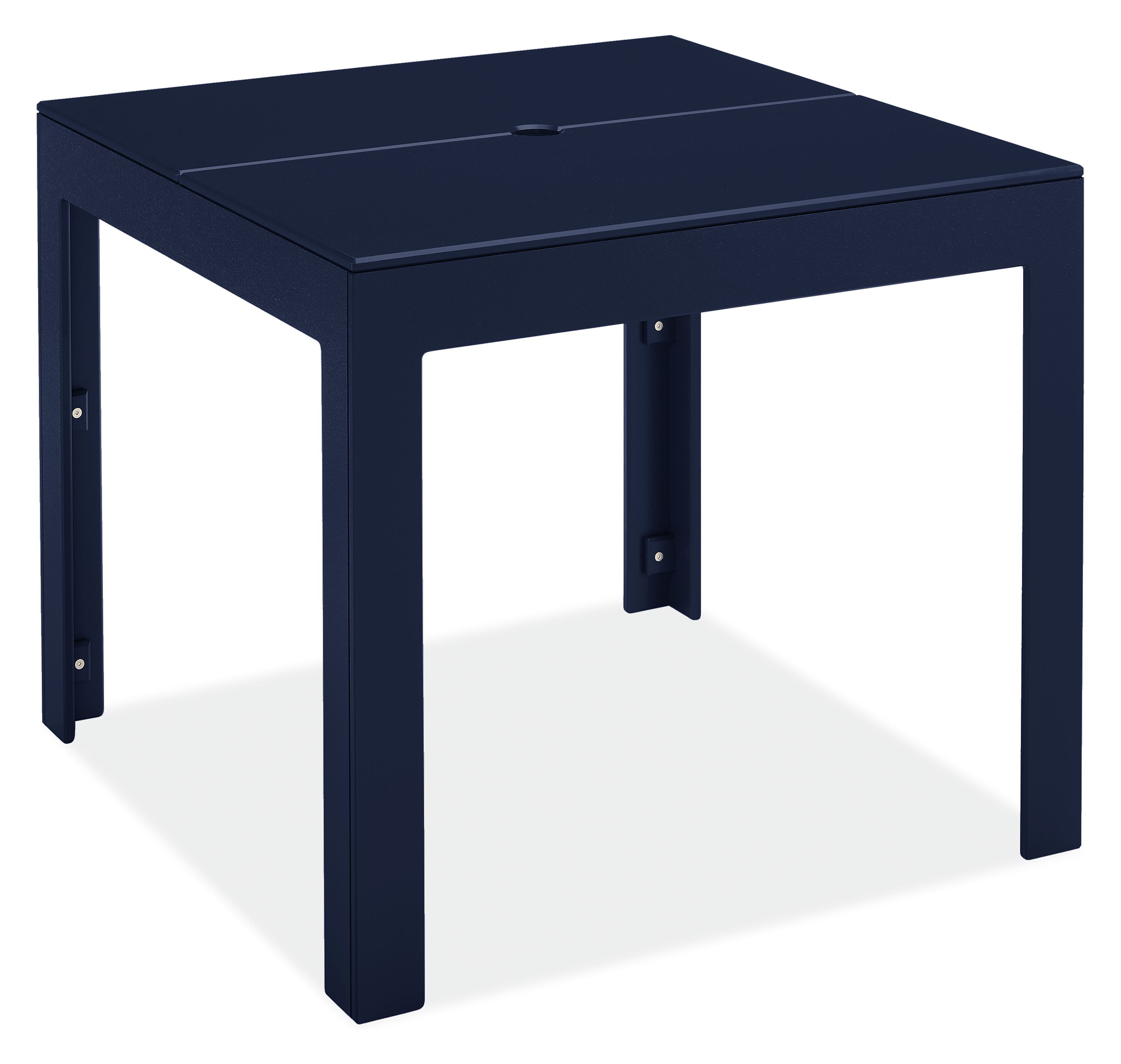 Henry 36w 36d 30h Table with Umbrella Hole in Navy