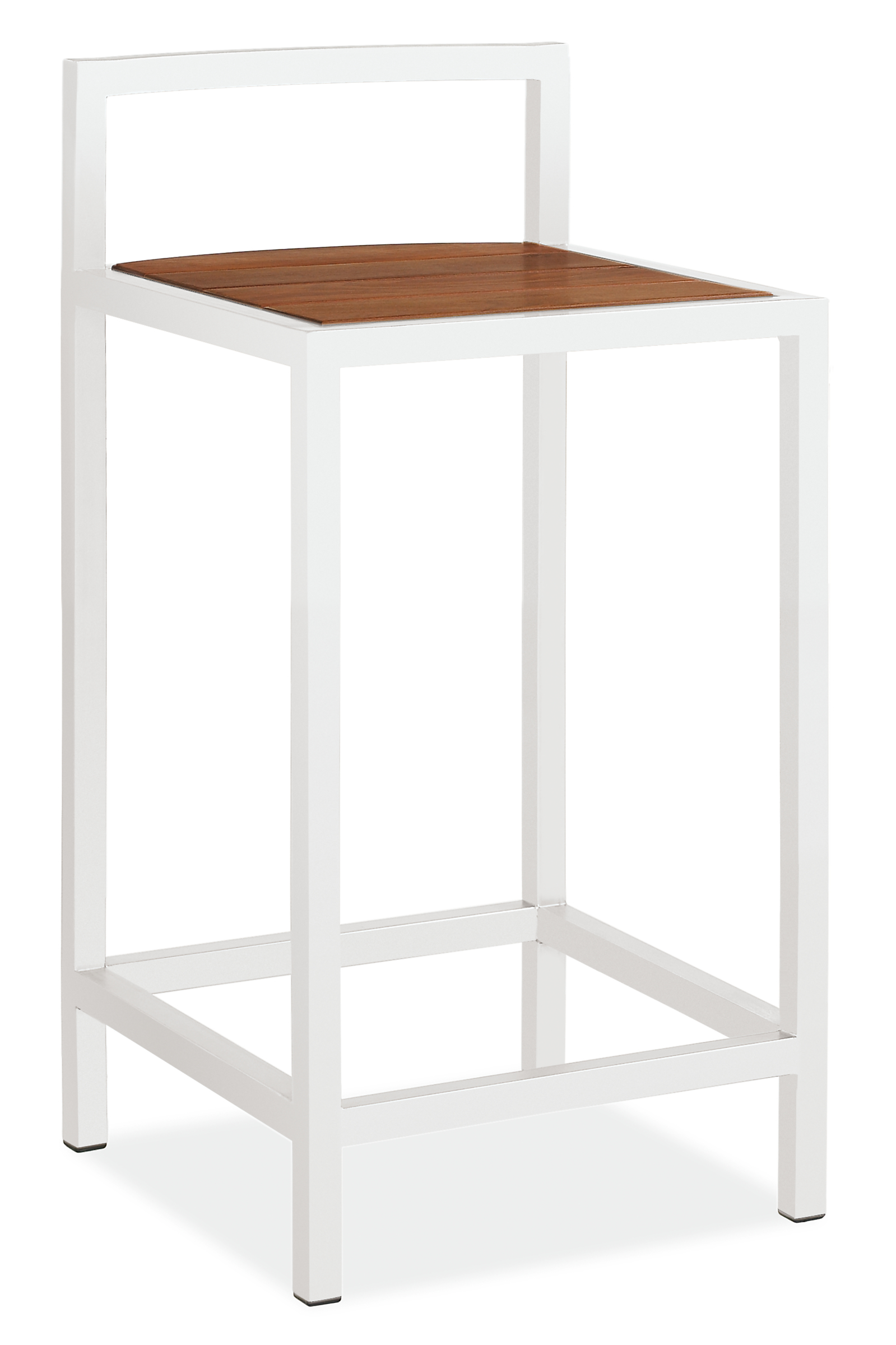 Montego Counter Stool in Ipe with White