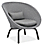 Flet Lounge Chair with Grey Cushions