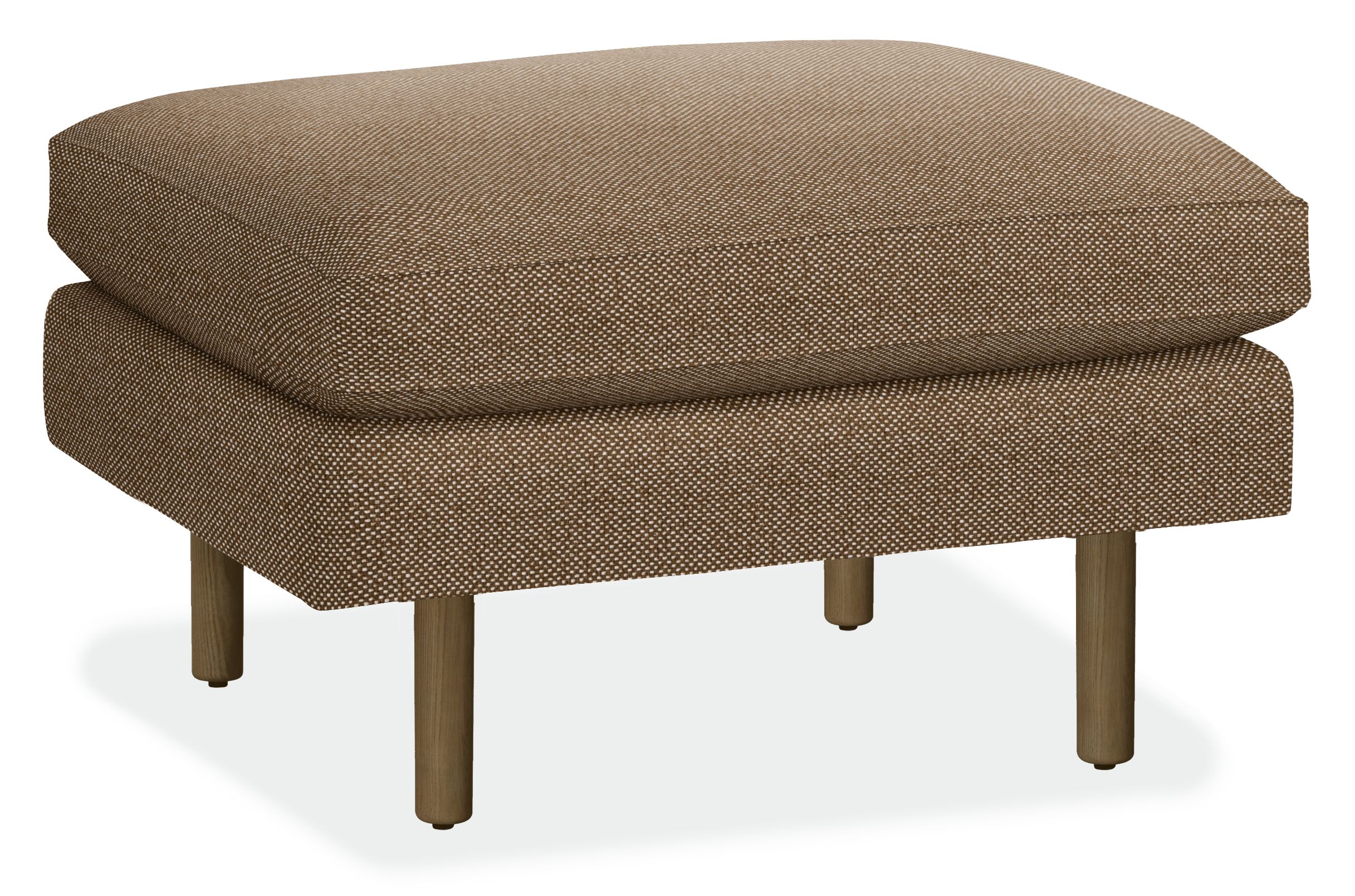 Jasper 27w 20d 18h Ottoman in Arin Teak with 1.75r Charcoal Legs