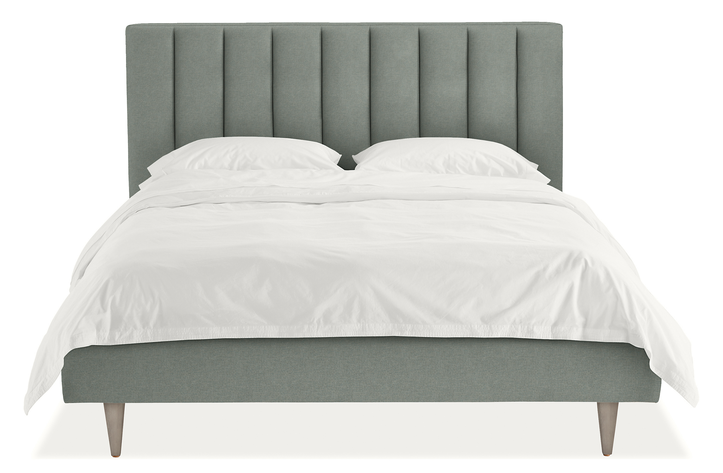 Hartley 48 High Queen Bed in Tatum Spa with Shell Legs