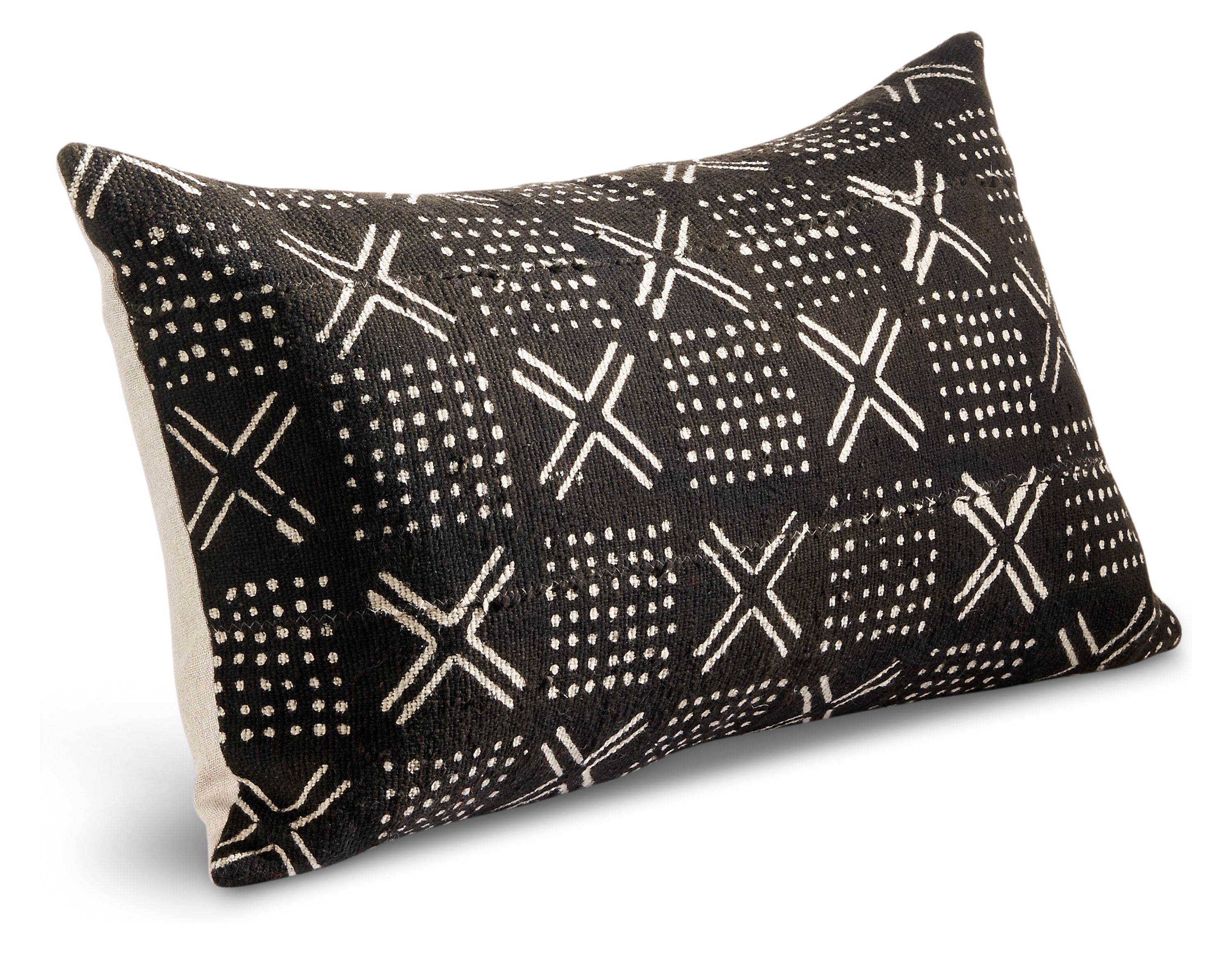 Fini 22w 13h Throw Pillow in Black/Natural