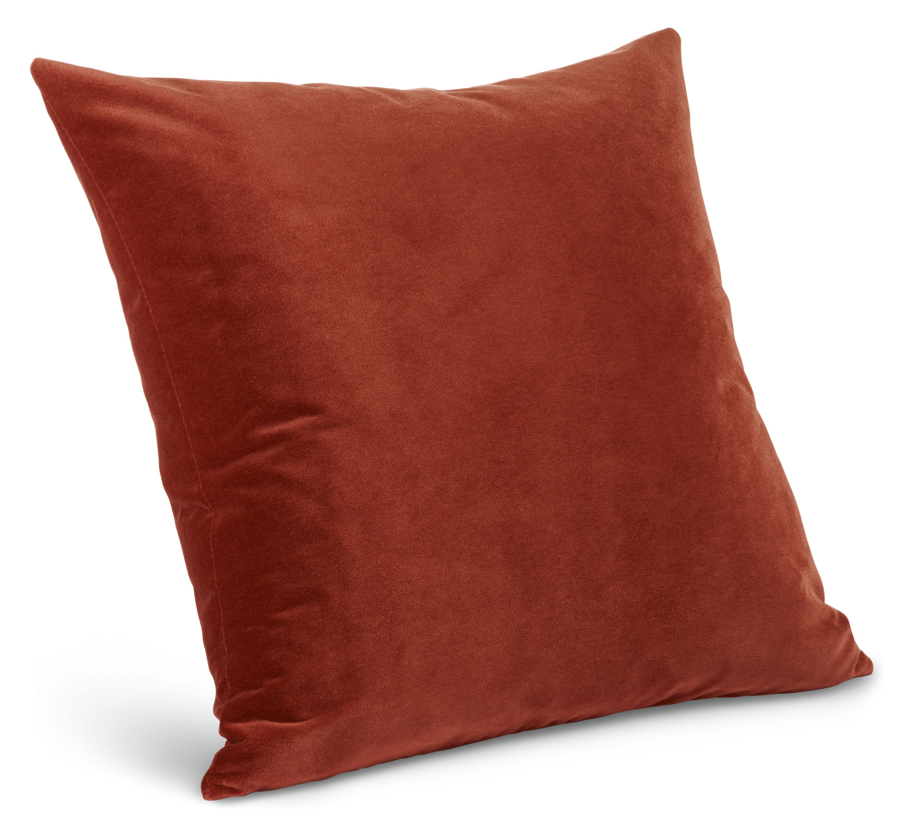Velvet 24w 24h Throw Pillow in Rust