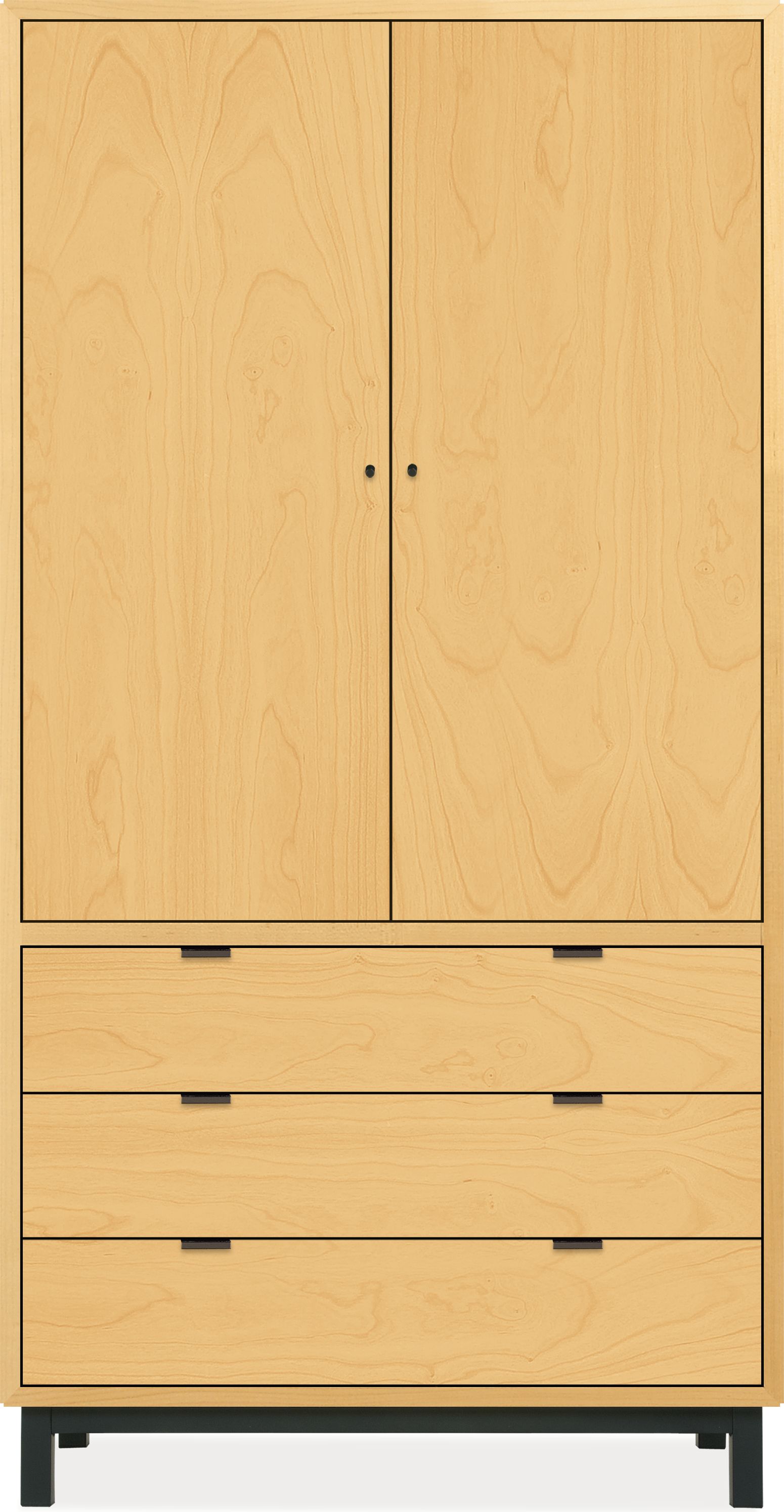Copenhagen 39w 16d 75h Cabinet in Maple with Natural Steel