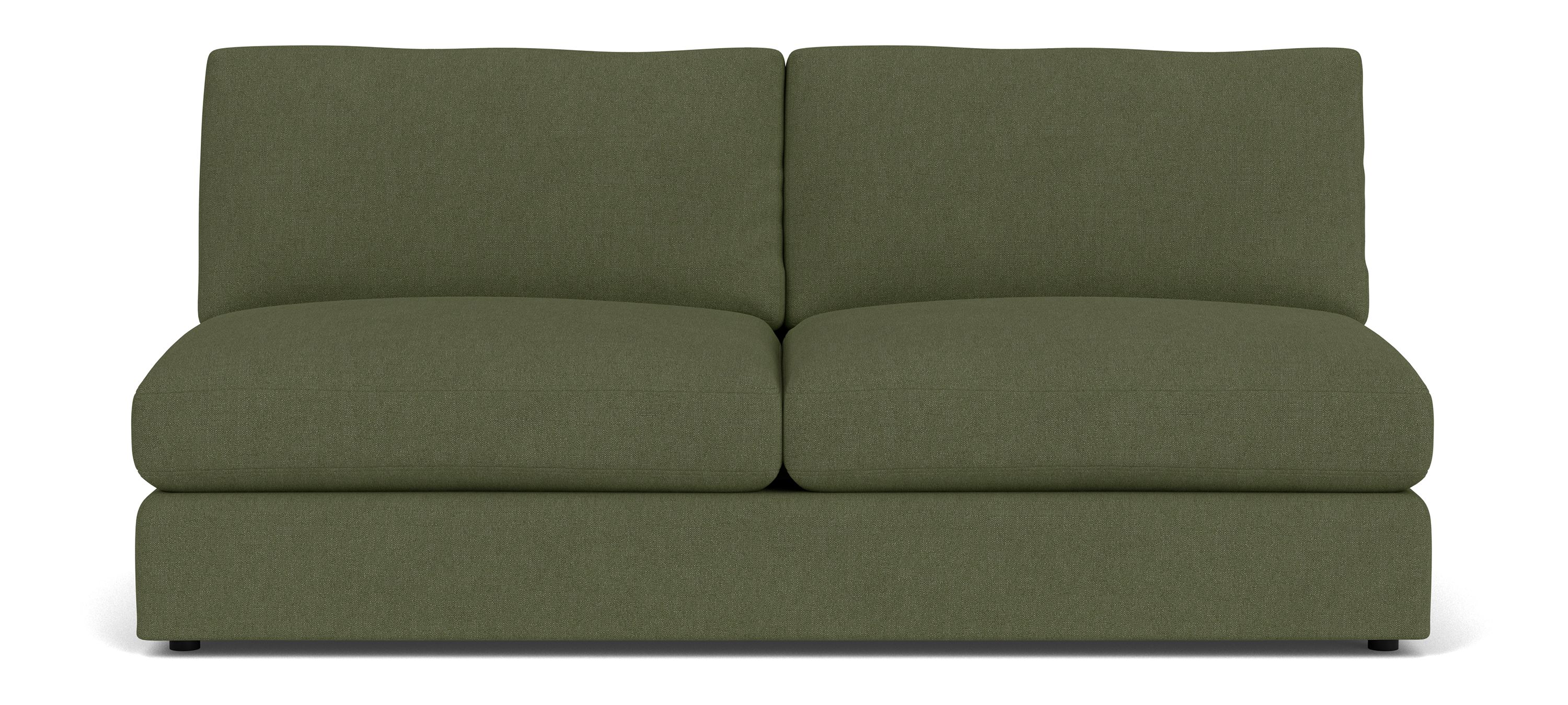 Linger/Stevens 72" Armless Sofa in Hines Spruce