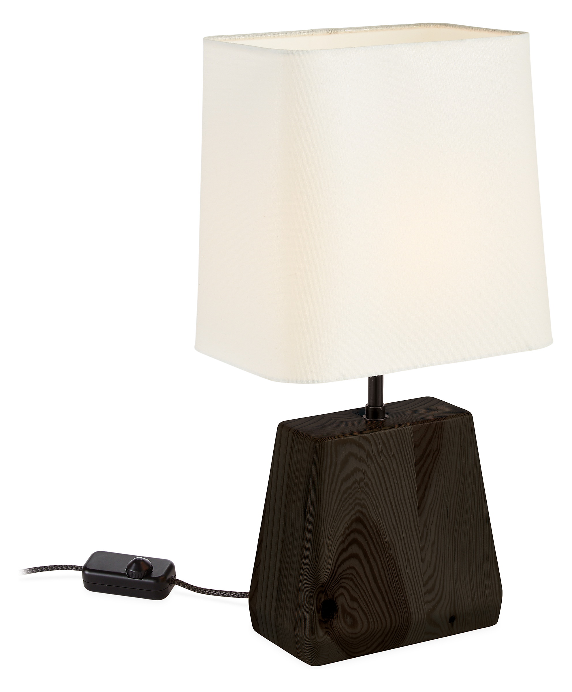 Henson Reclaimed Wood Table Lamp in Charcoal