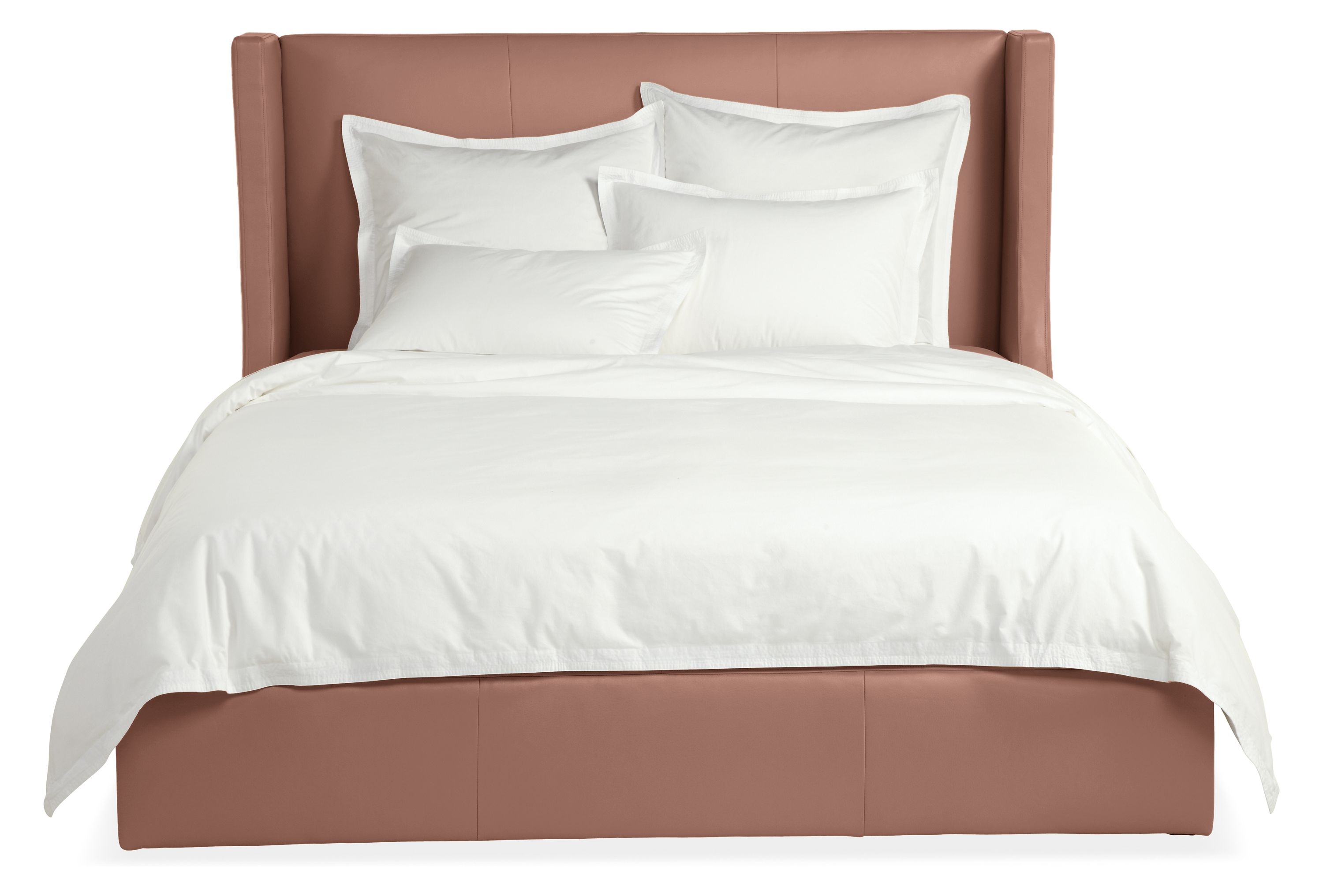 Marlo King Storage Bed in Vento Rosewood Leather Beds Bedroom