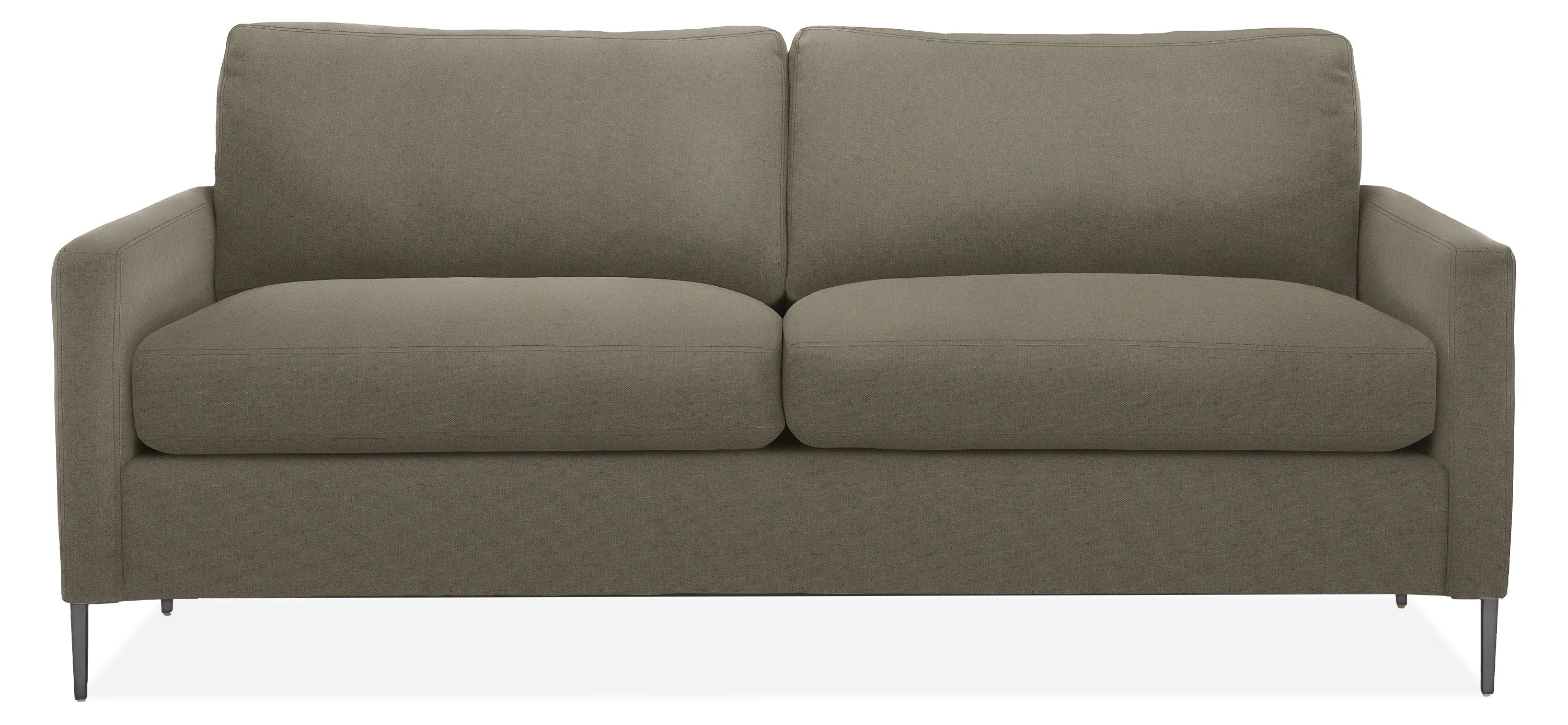 Tomas 80" Sofa in Pelham Charcoal w/Tapered Black Legs