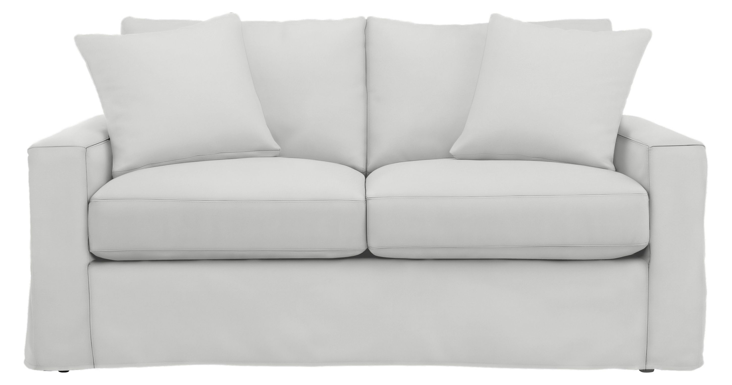 York Slipcover for 73" Sofa in Daryl Snow Modern Sofas and Loveseats