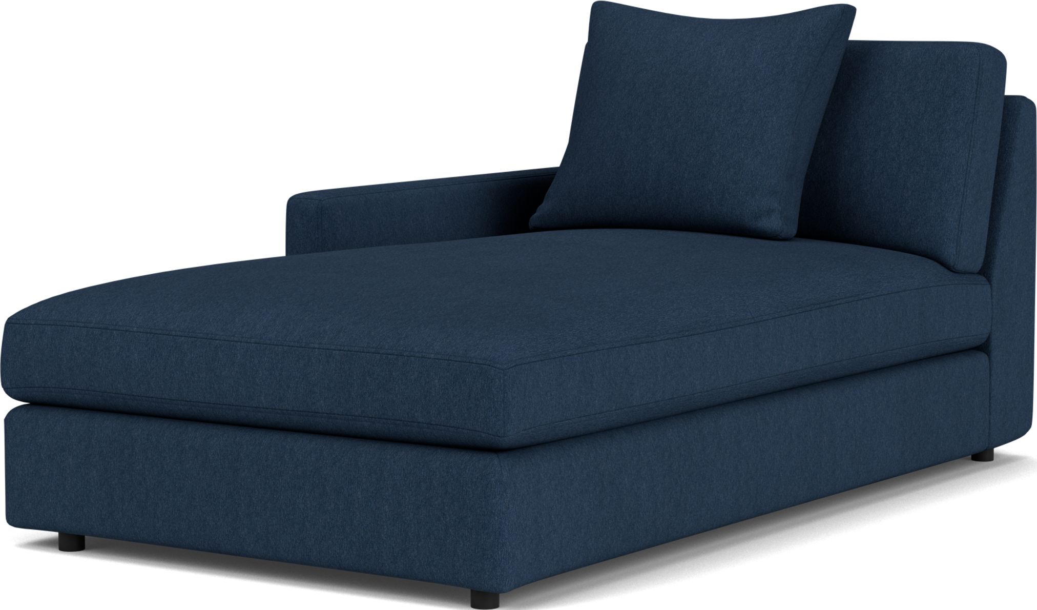 Linger Deep Left-Arm Chaise in Flint Ink