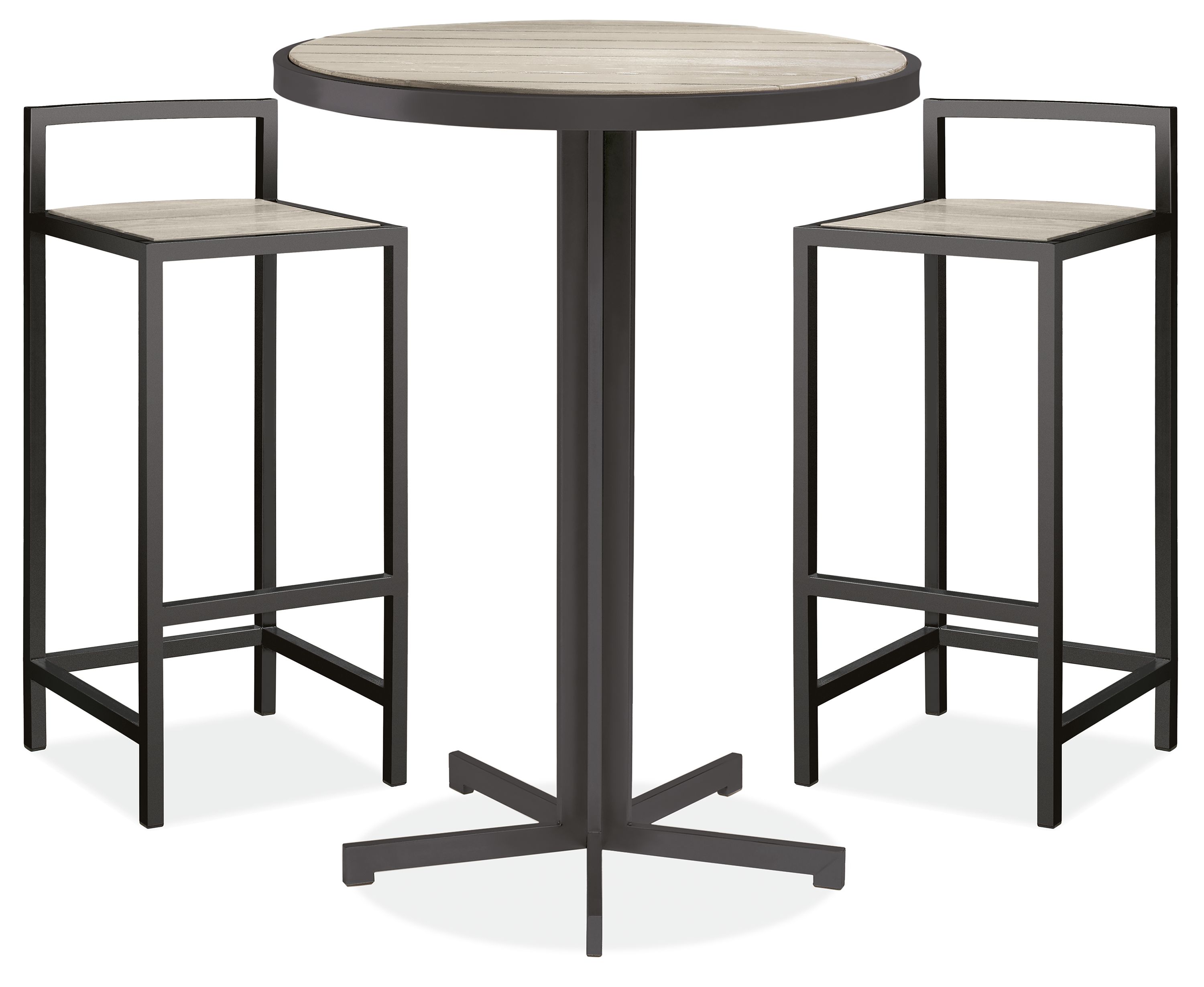 Montego 32 diam 42h Bar Table + 2 Bar Stools