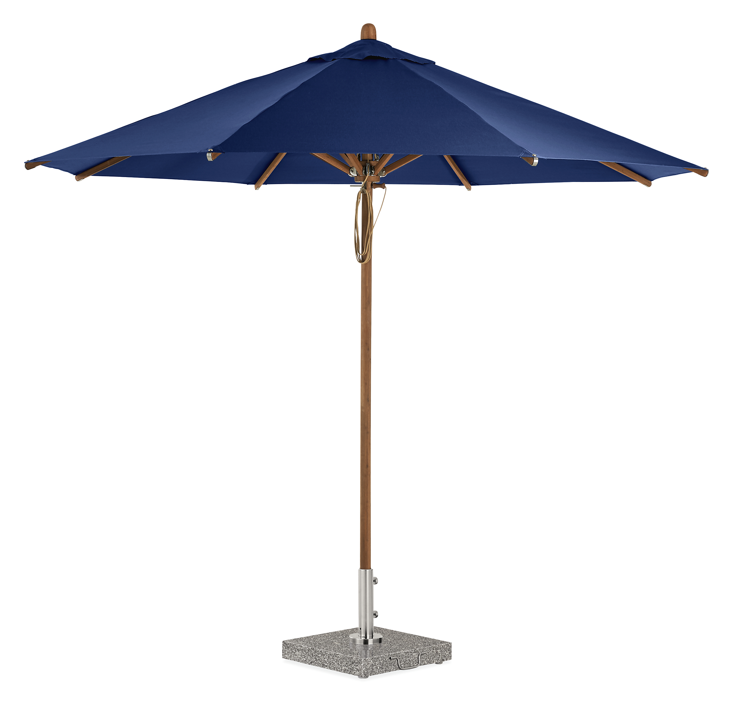 Cirro 10' Patio Umbrella in Navy with Bamboo Pole