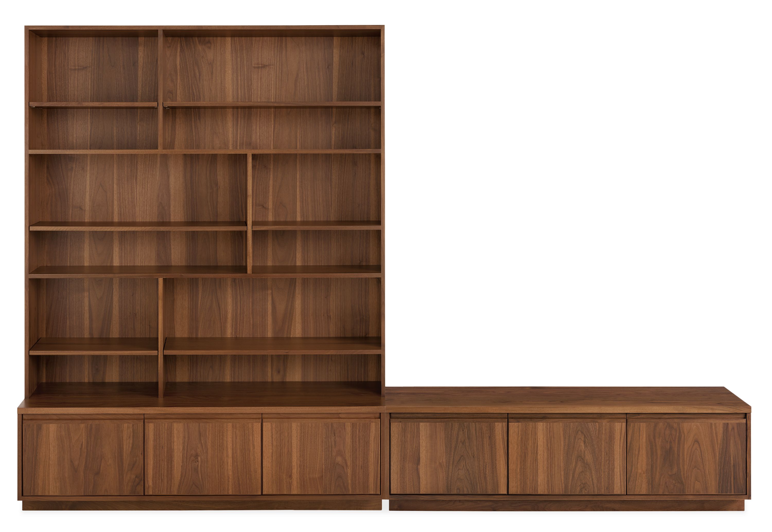 Keaton Bookcase Wall Units Modern, White Wall Unit Bookcases